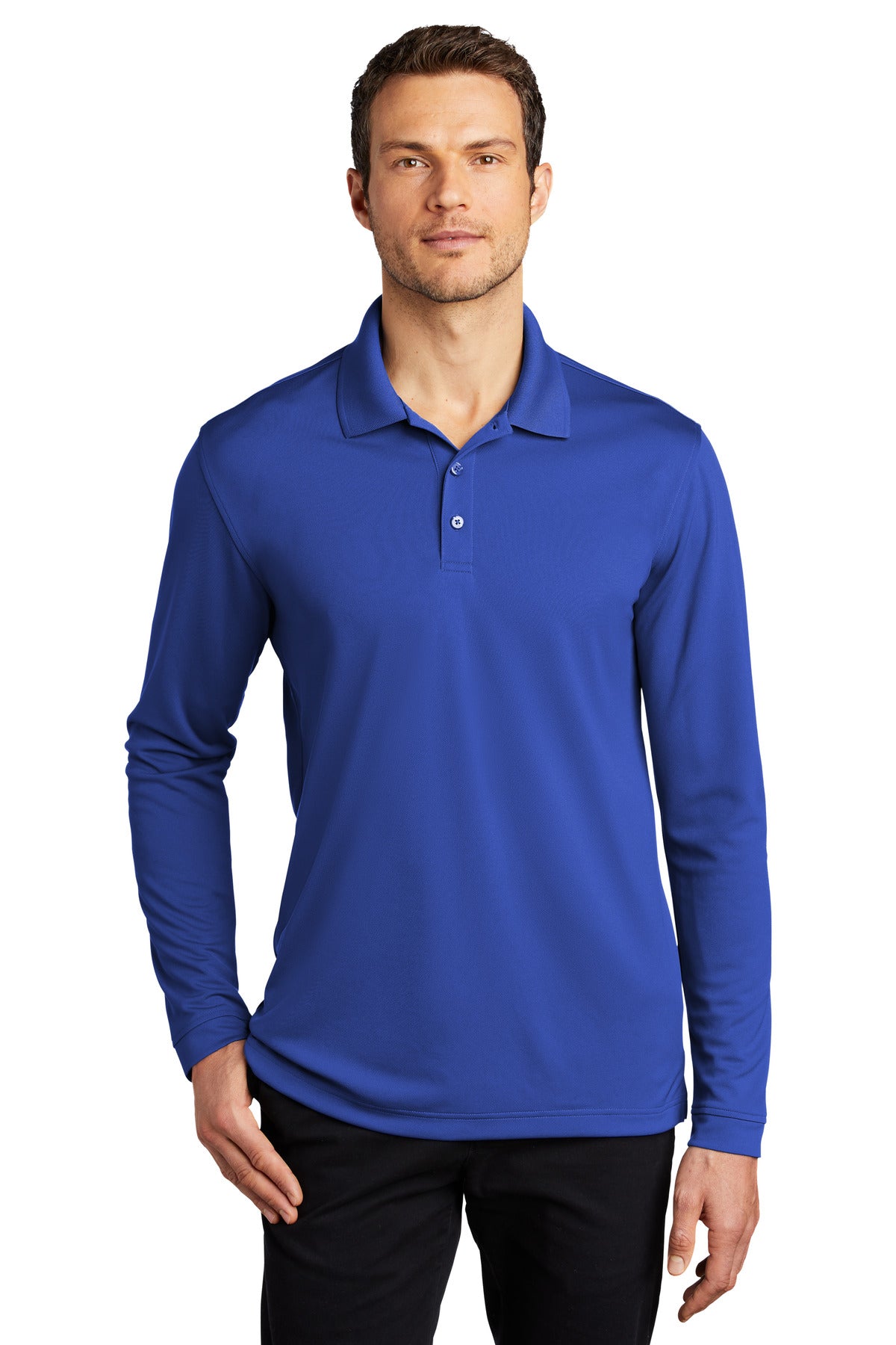 Port Authority Â® Dry Zone Â® UV Micro-Mesh Long Sleeve Polo K110LS