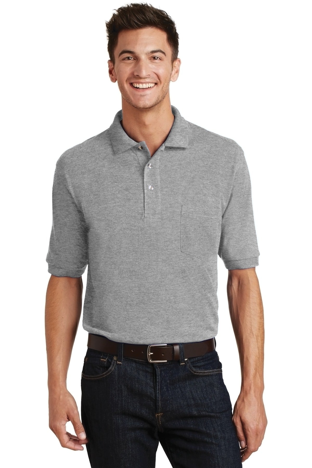 Port Authority? Heavyweight Cotton Pique Polo with Pocket.  K420P