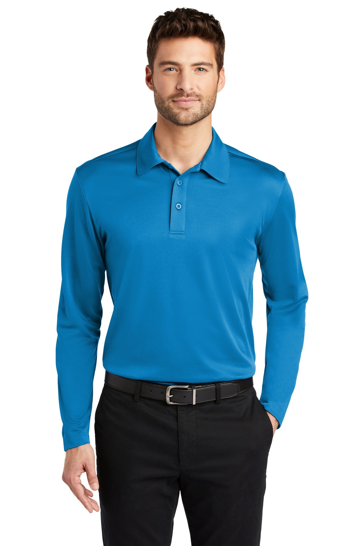 Port AuthorityÂ® Silk Touchâ„¢ Performance Long Sleeve Polo. K540LS