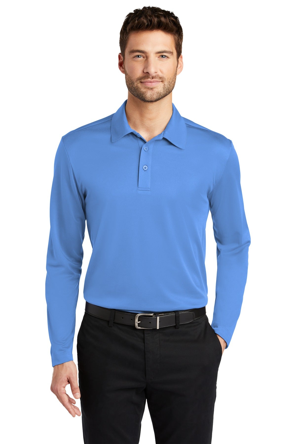 Port AuthorityÂ® Silk Touchâ„¢ Performance Long Sleeve Polo. K540LS