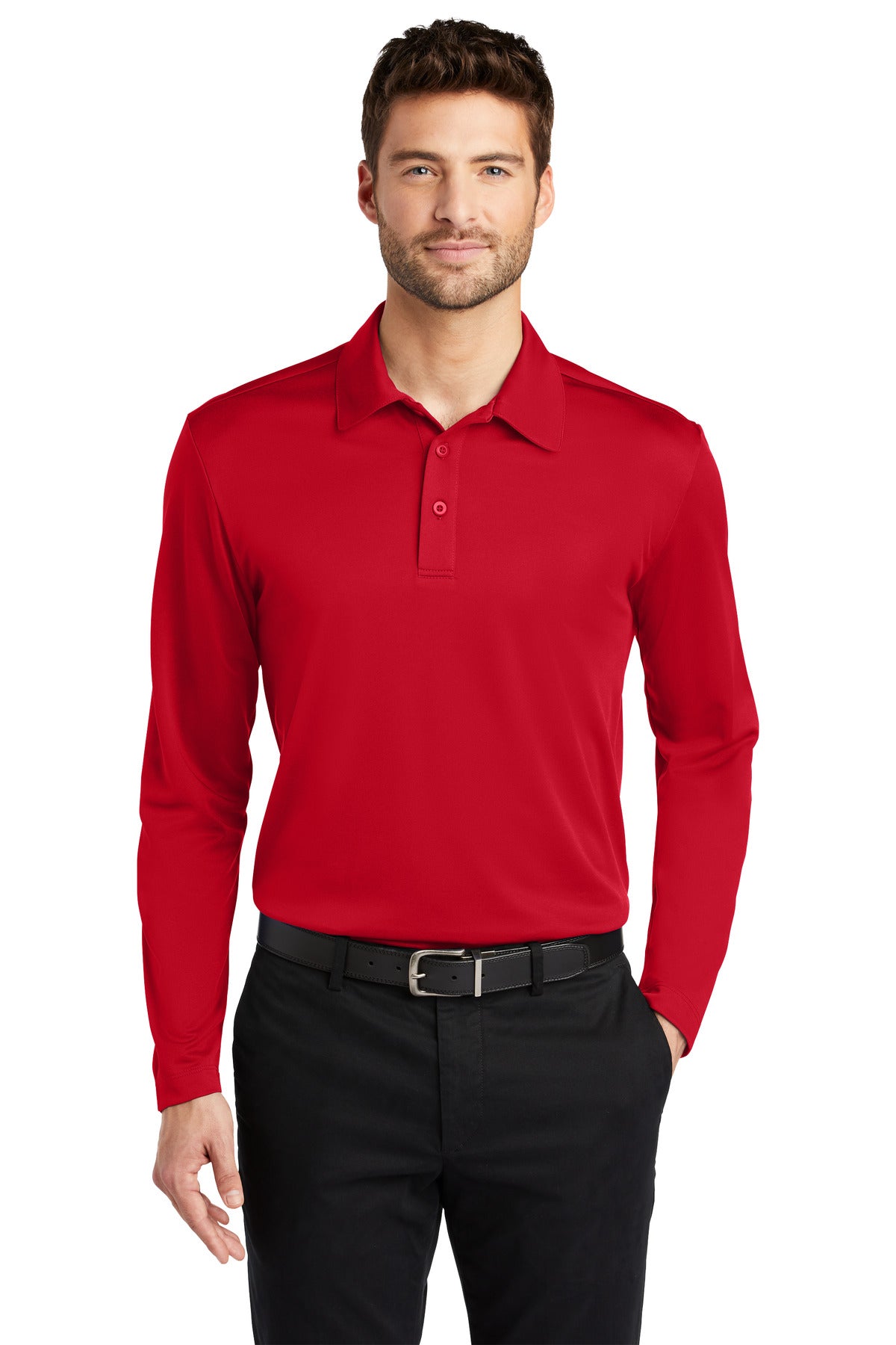 Port AuthorityÂ® Silk Touchâ„¢ Performance Long Sleeve Polo. K540LS