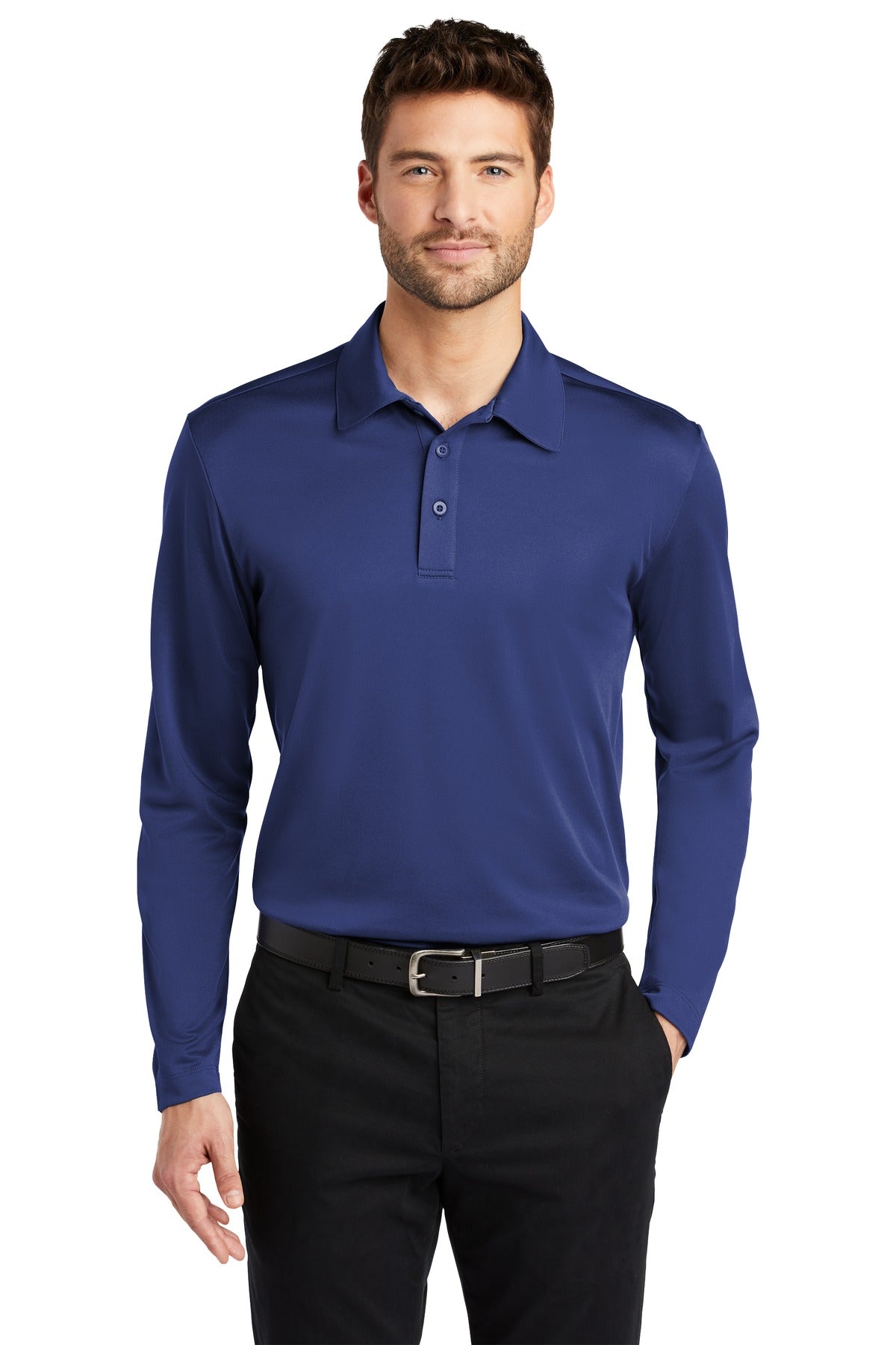 Port AuthorityÂ® Silk Touchâ„¢ Performance Long Sleeve Polo. K540LS