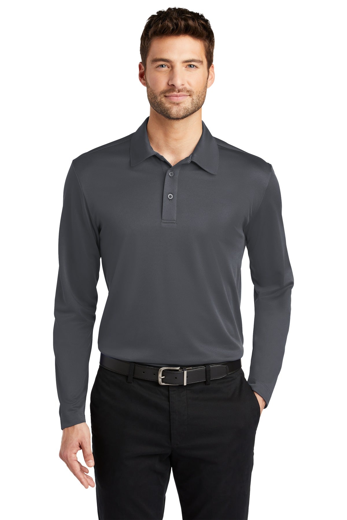 Port AuthorityÂ® Silk Touchâ„¢ Performance Long Sleeve Polo. K540LS