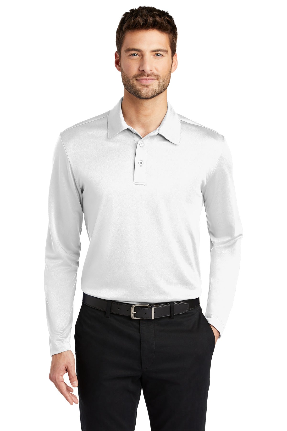 Port AuthorityÂ® Silk Touchâ„¢ Performance Long Sleeve Polo. K540LS