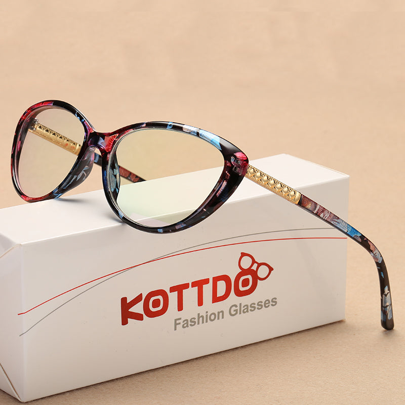 KOTTDO Retro Cat Eye Eyeglasses Women Optical Spectacle Frame Computer Reading glasses frame oculos de grau feminino armacao