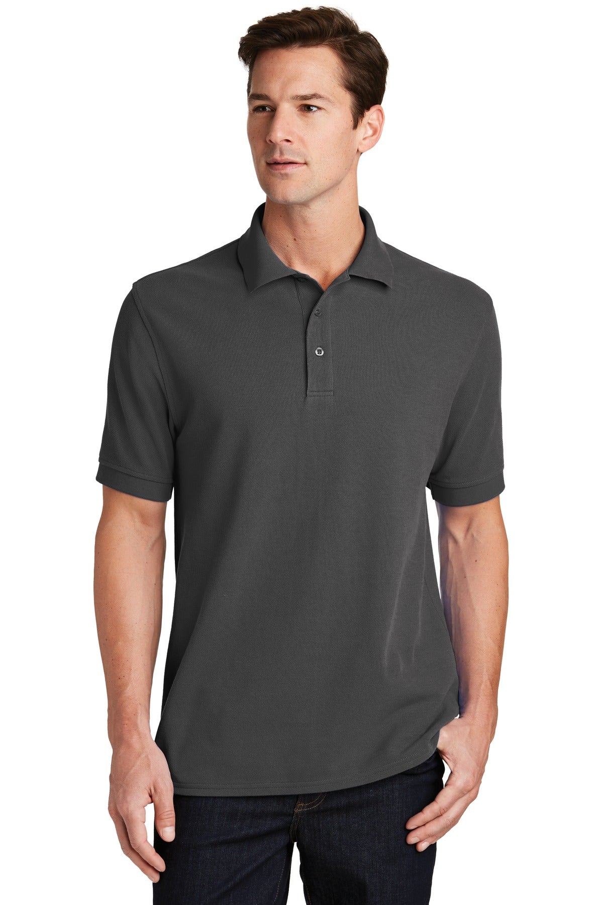 Port & CompanyÂ® Combed Ring Spun Pique Polo. KP1500