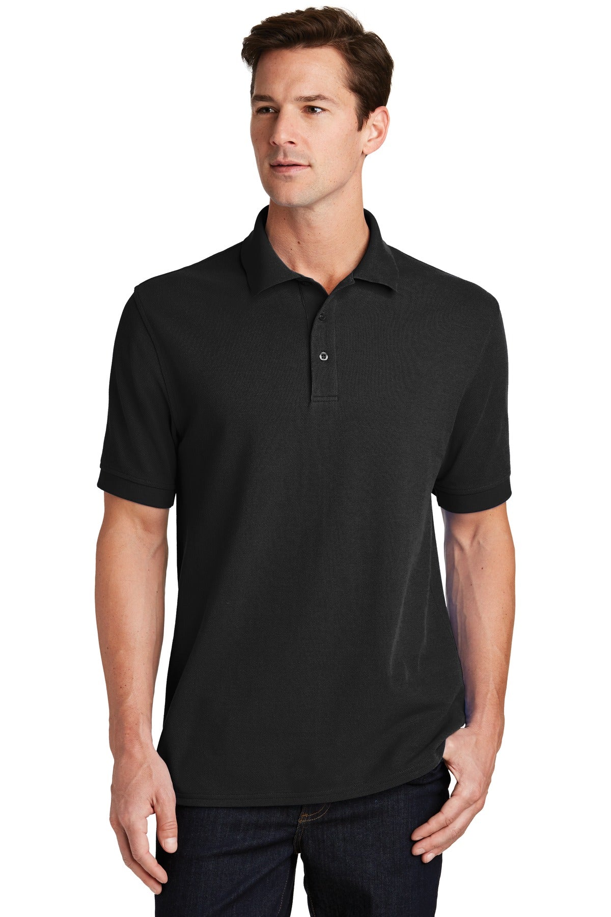 Port & CompanyÂ® Combed Ring Spun Pique Polo. KP1500