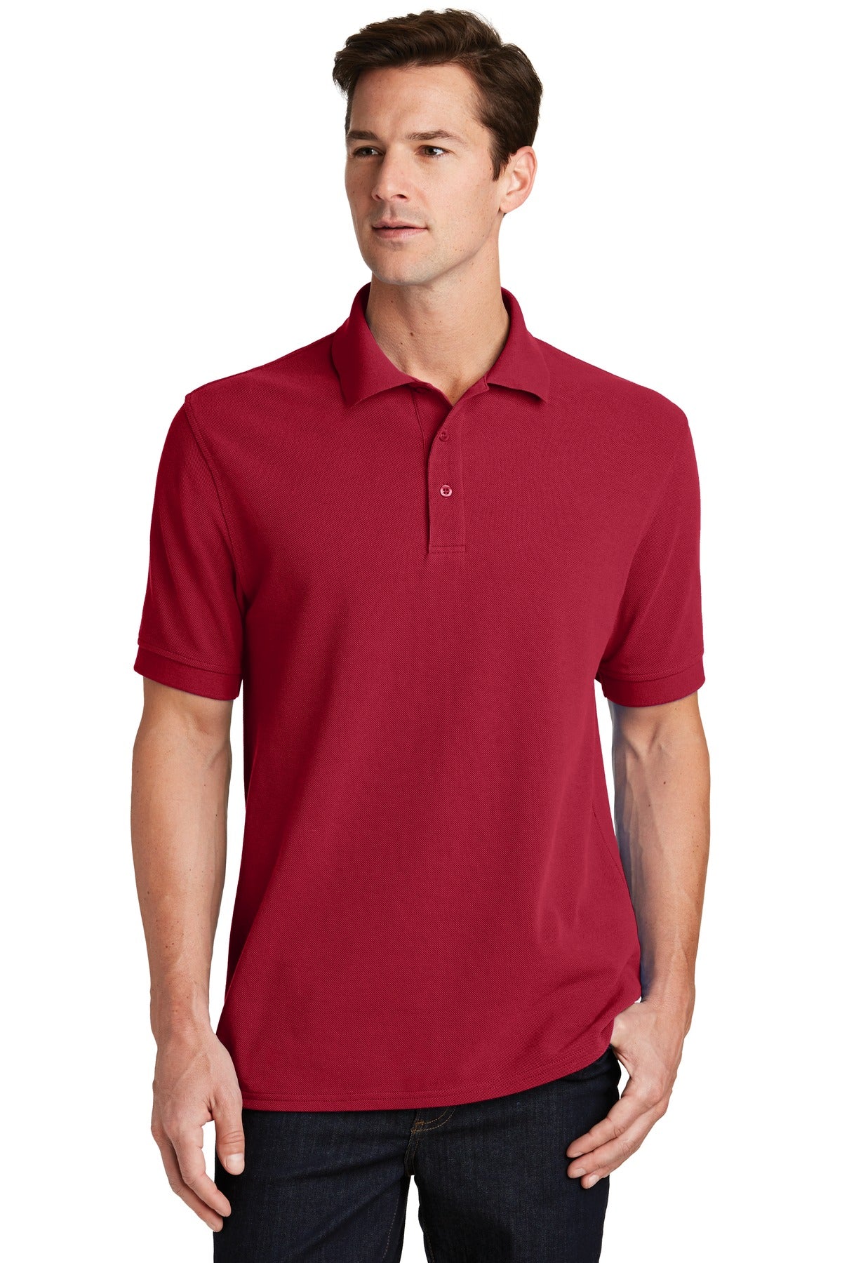 Port & CompanyÂ® Combed Ring Spun Pique Polo. KP1500