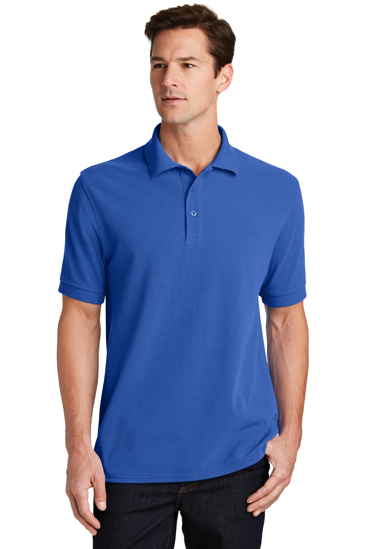 Port & CompanyÂ® Combed Ring Spun Pique Polo. KP1500