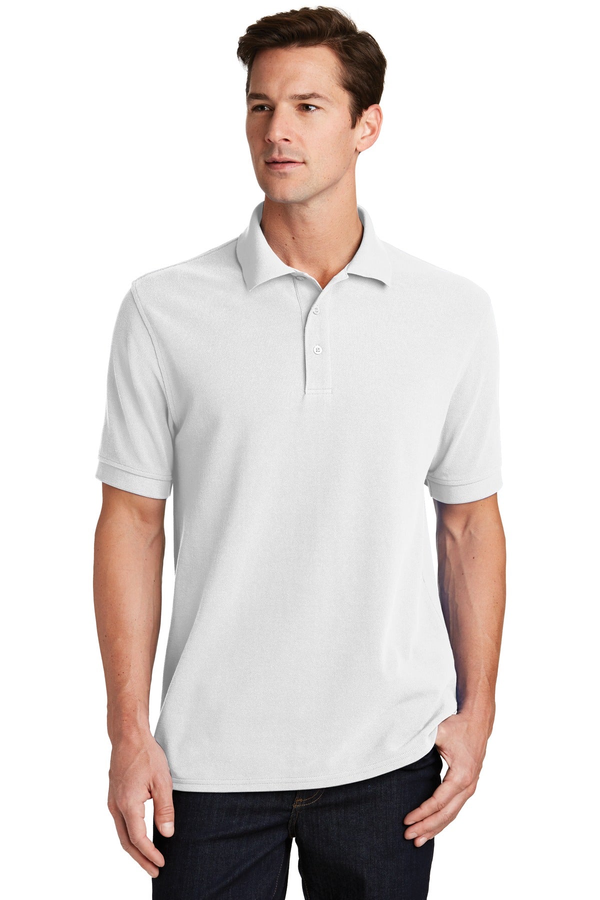 Port & CompanyÂ® Combed Ring Spun Pique Polo. KP1500