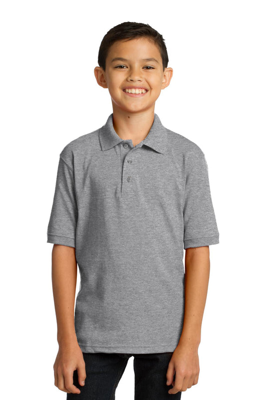 Port & CompanyÂ® Youth Core Blend Jersey Knit Polo. KP55Y