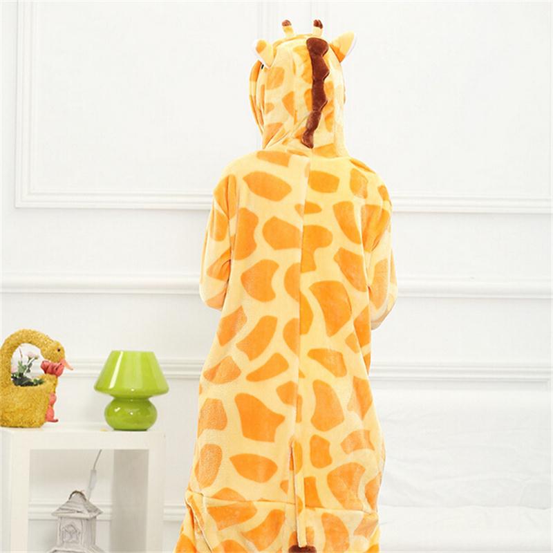 Kigurumi Giraffe Onesie Adult Women Animal Unicorn Pajamas Flannel Warm Loose Soft Nightgown Jumpsuit Cosplay Pyjama