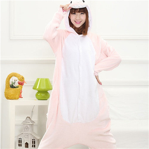 Kigurumi Giraffe Onesie Adult Women Animal Unicorn Pajamas Flannel Warm Loose Soft Nightgown Jumpsuit Cosplay Pyjama