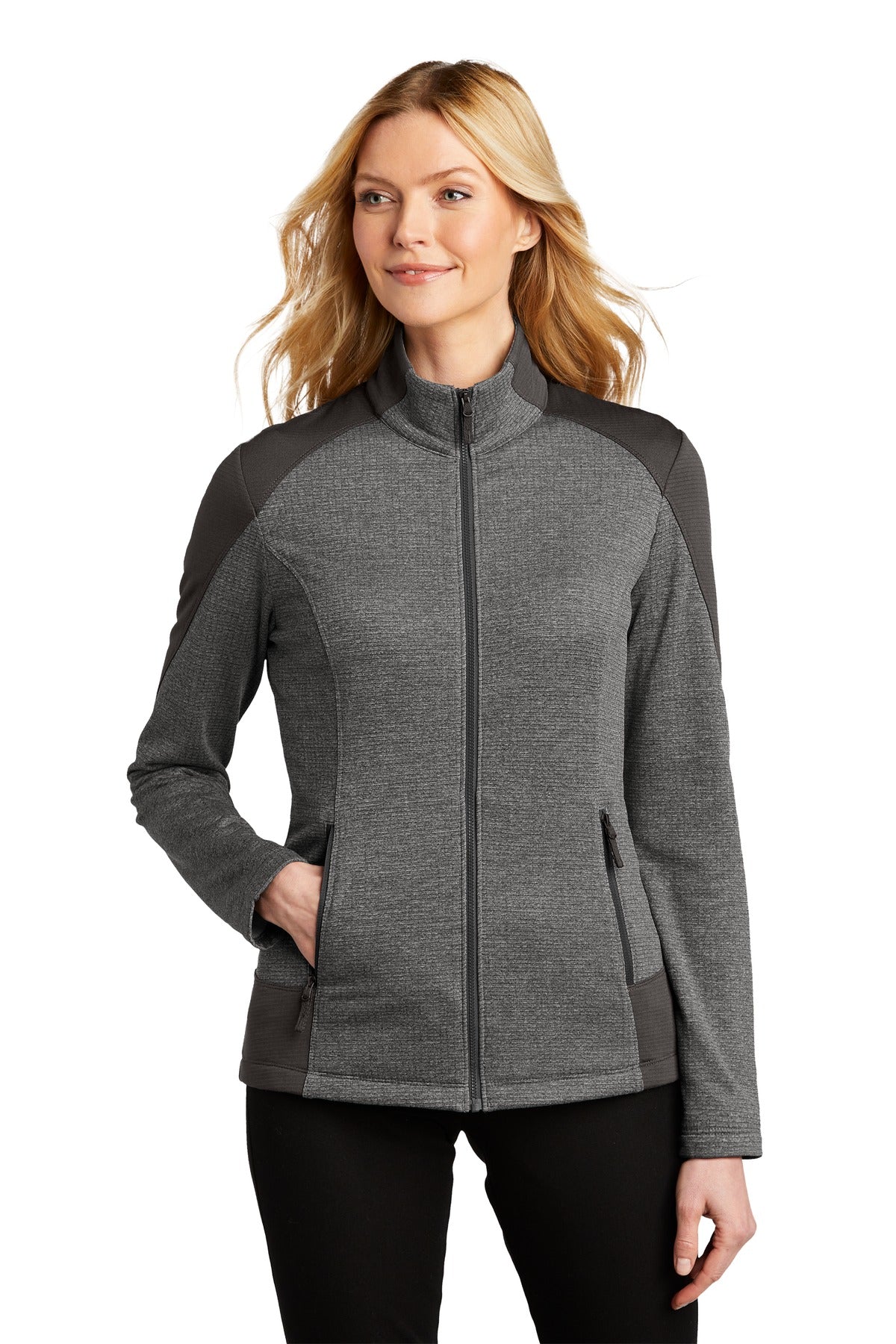 Port Authority ? Women's Grid Fleece Jacket. L239