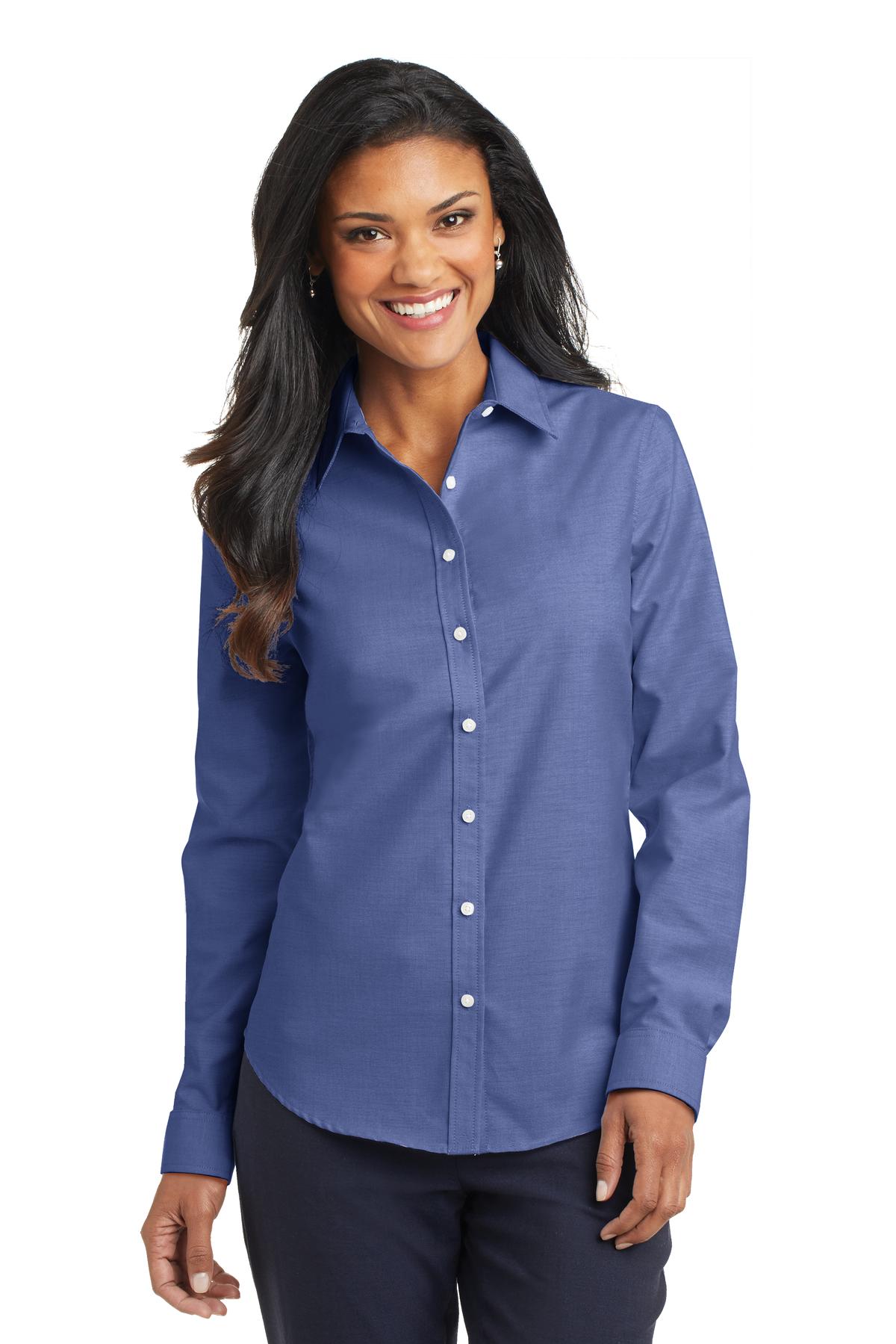 Port AuthorityÂ® Women's SuperProâ„¢ Oxford Shirt. L658