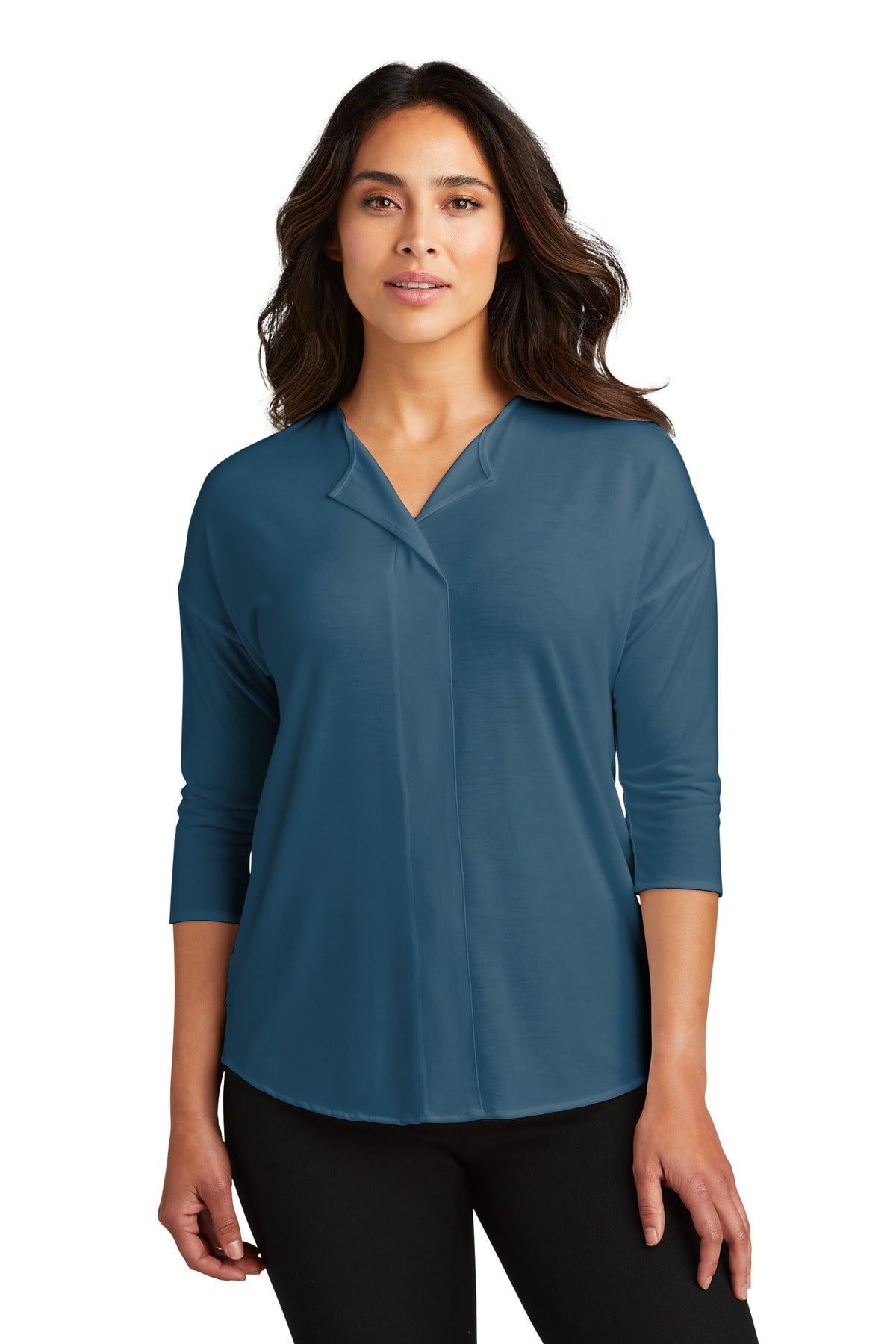 Port AuthorityÂ® Women's Concept 3/4-Sleeve Soft Split Neck Top. LK5433