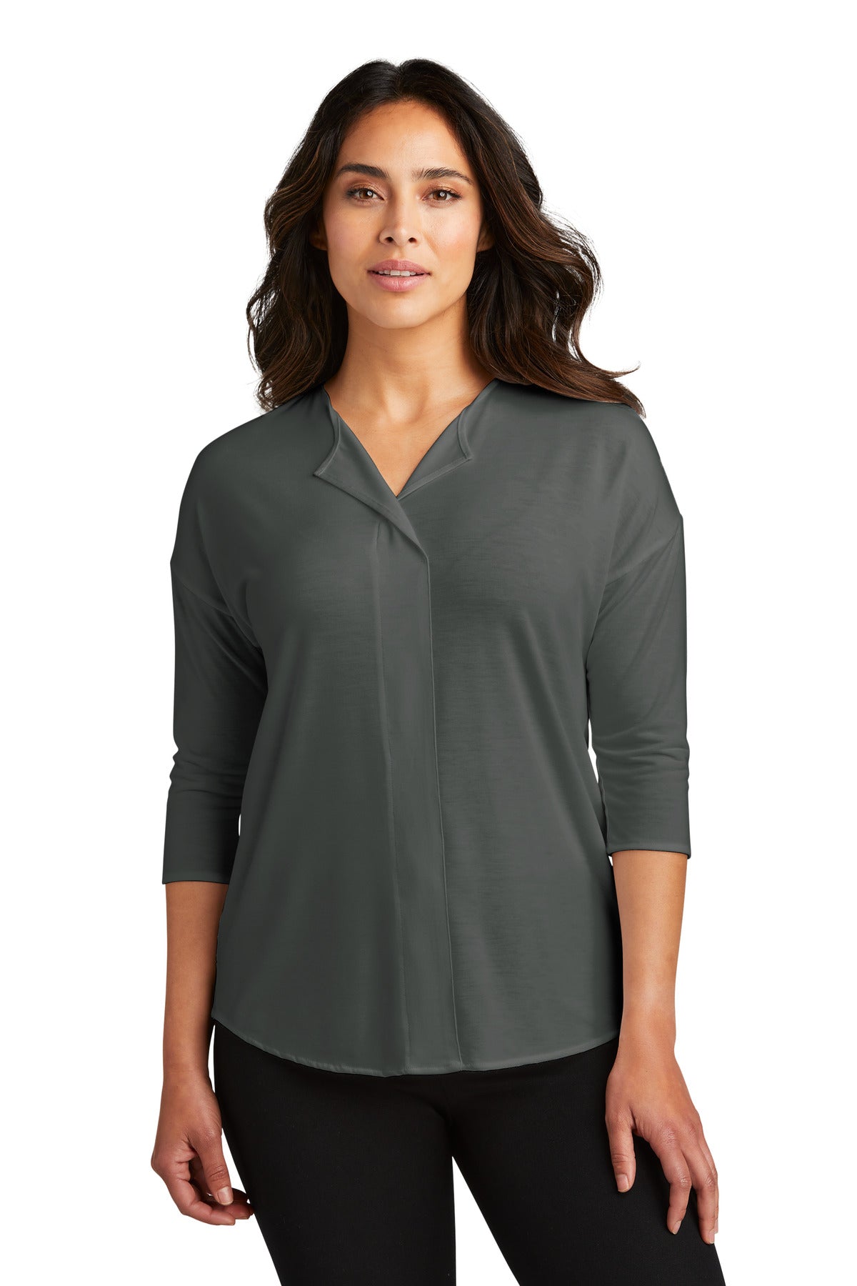 Port AuthorityÂ® Women's Concept 3/4-Sleeve Soft Split Neck Top. LK5433