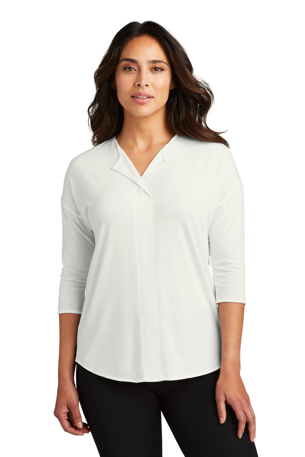 Port AuthorityÂ® Women's Concept 3/4-Sleeve Soft Split Neck Top. LK5433