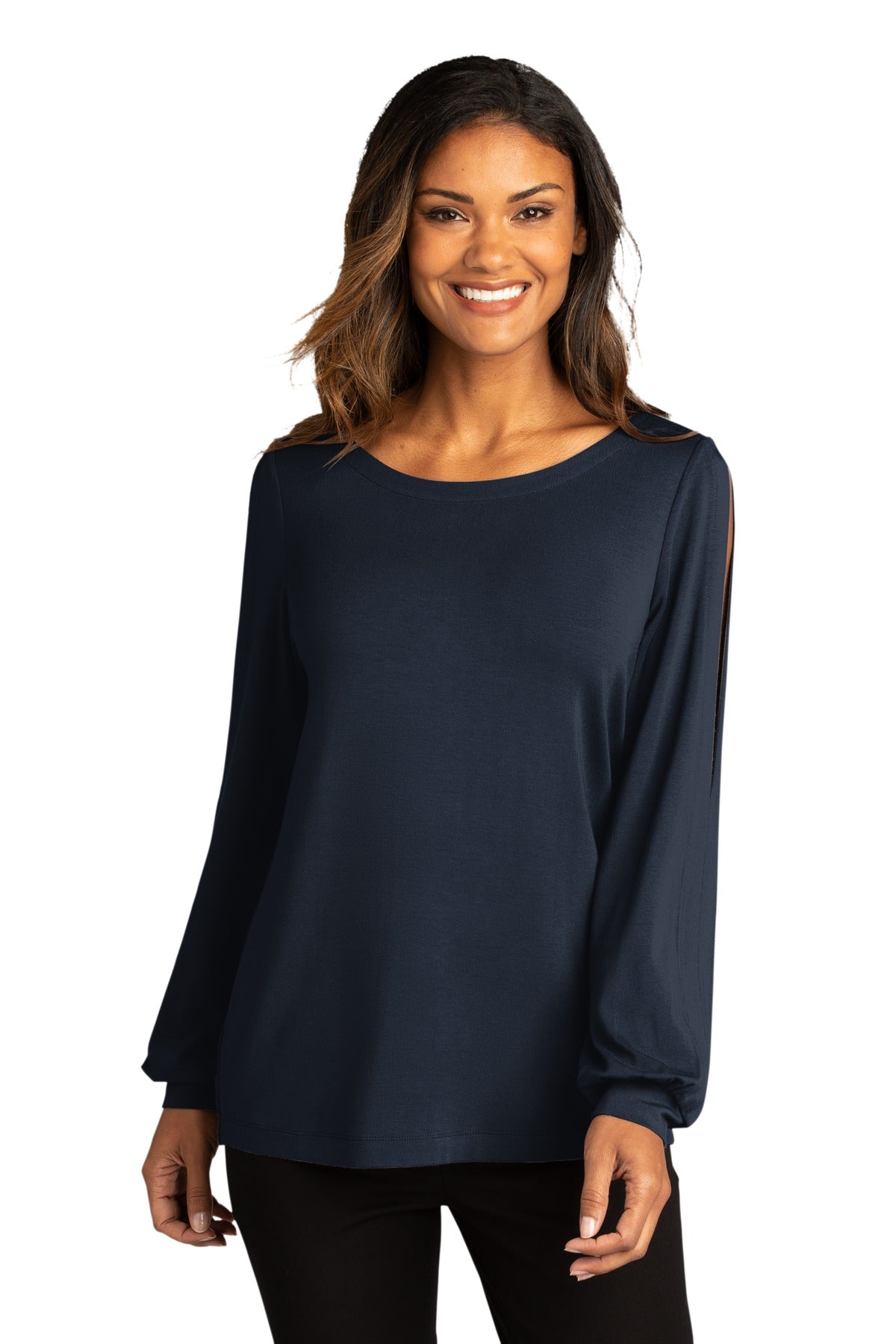 Port Authority Â® Women's Luxe Knit Jewel Neck Top. LK5600