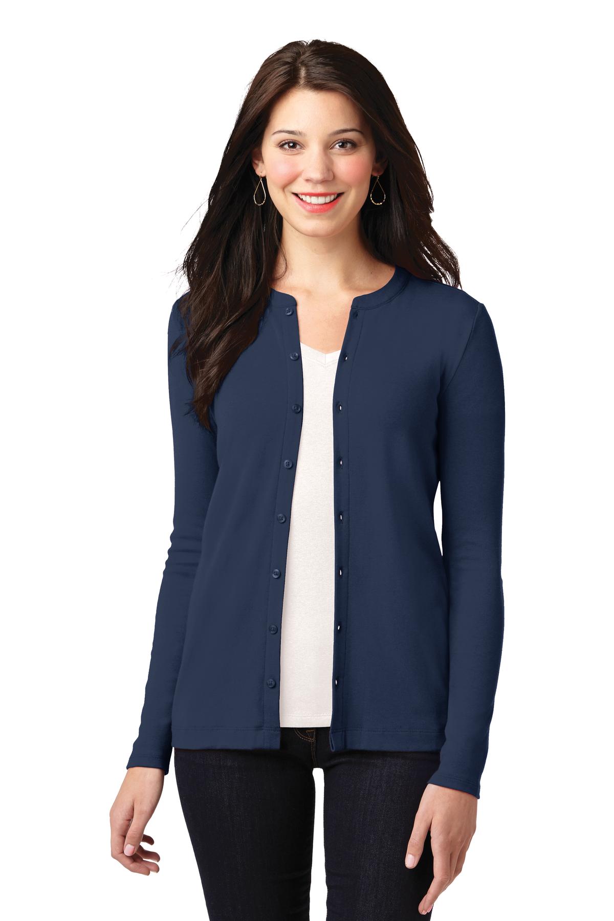 Port AuthorityÂ® Women's Concept Stretch Button-Front Cardigan. LM1008