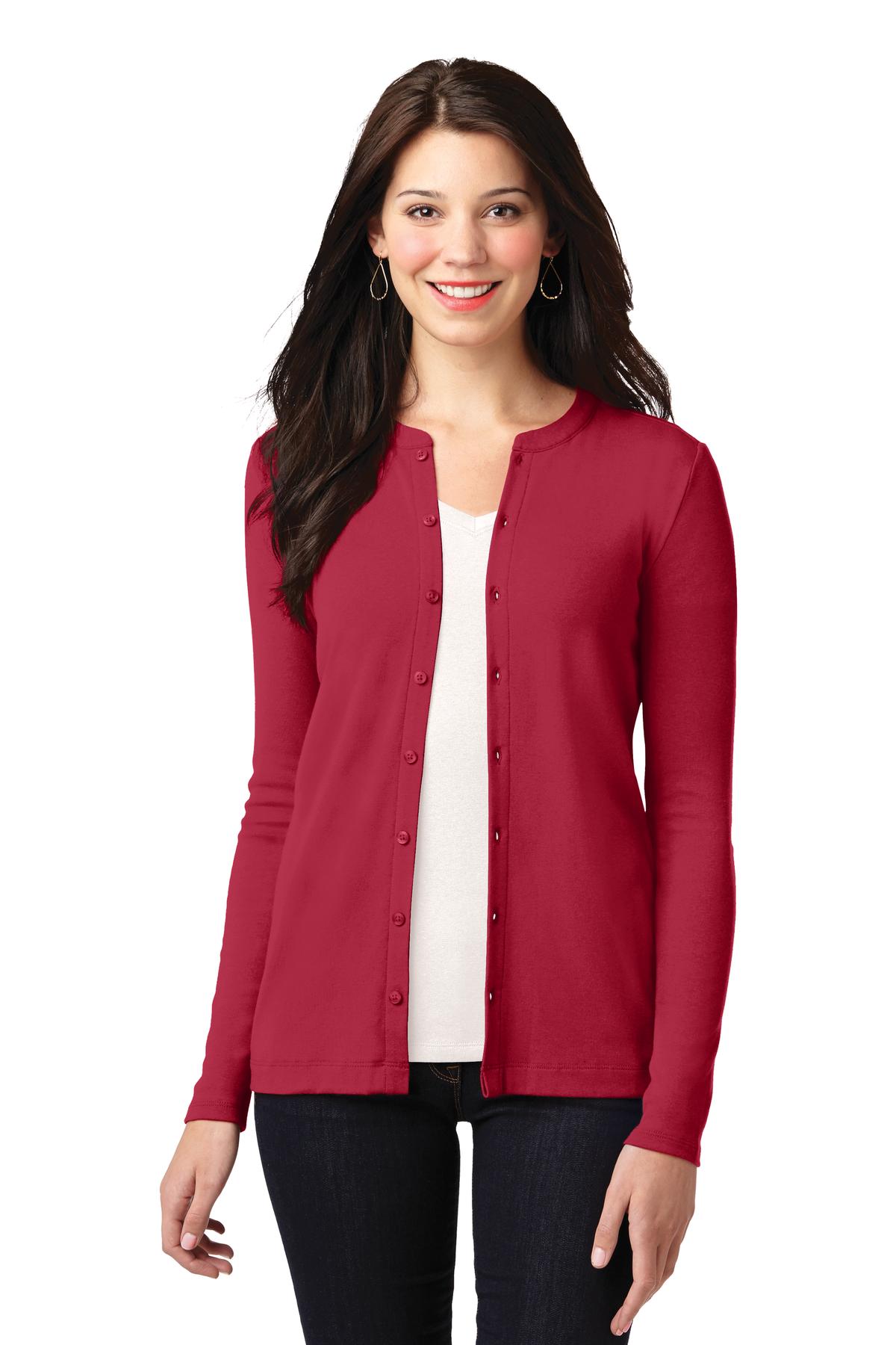 Port AuthorityÂ® Women's Concept Stretch Button-Front Cardigan. LM1008