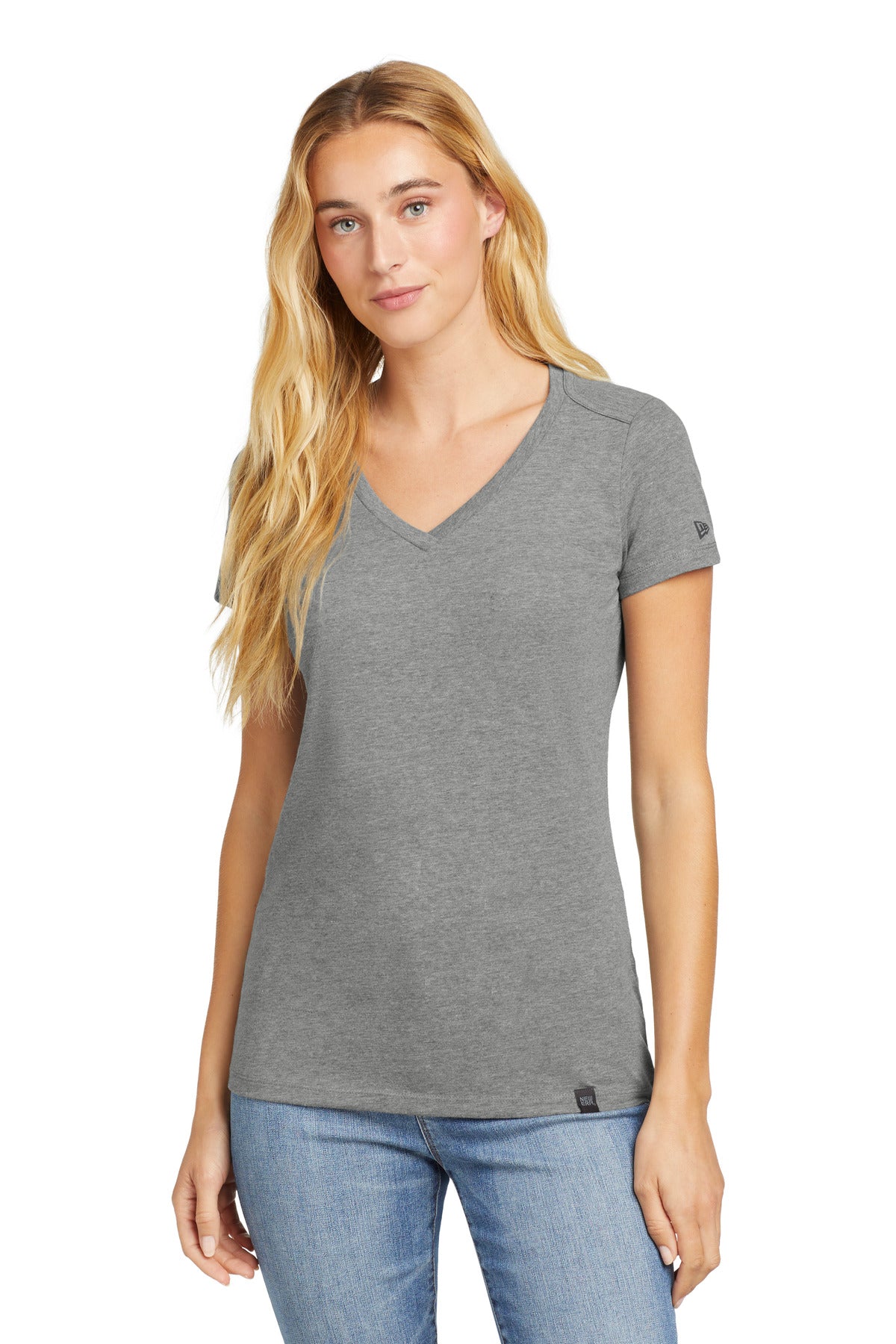 New Era ? Women's Heritage Blend V-Neck Tee. LNEA101