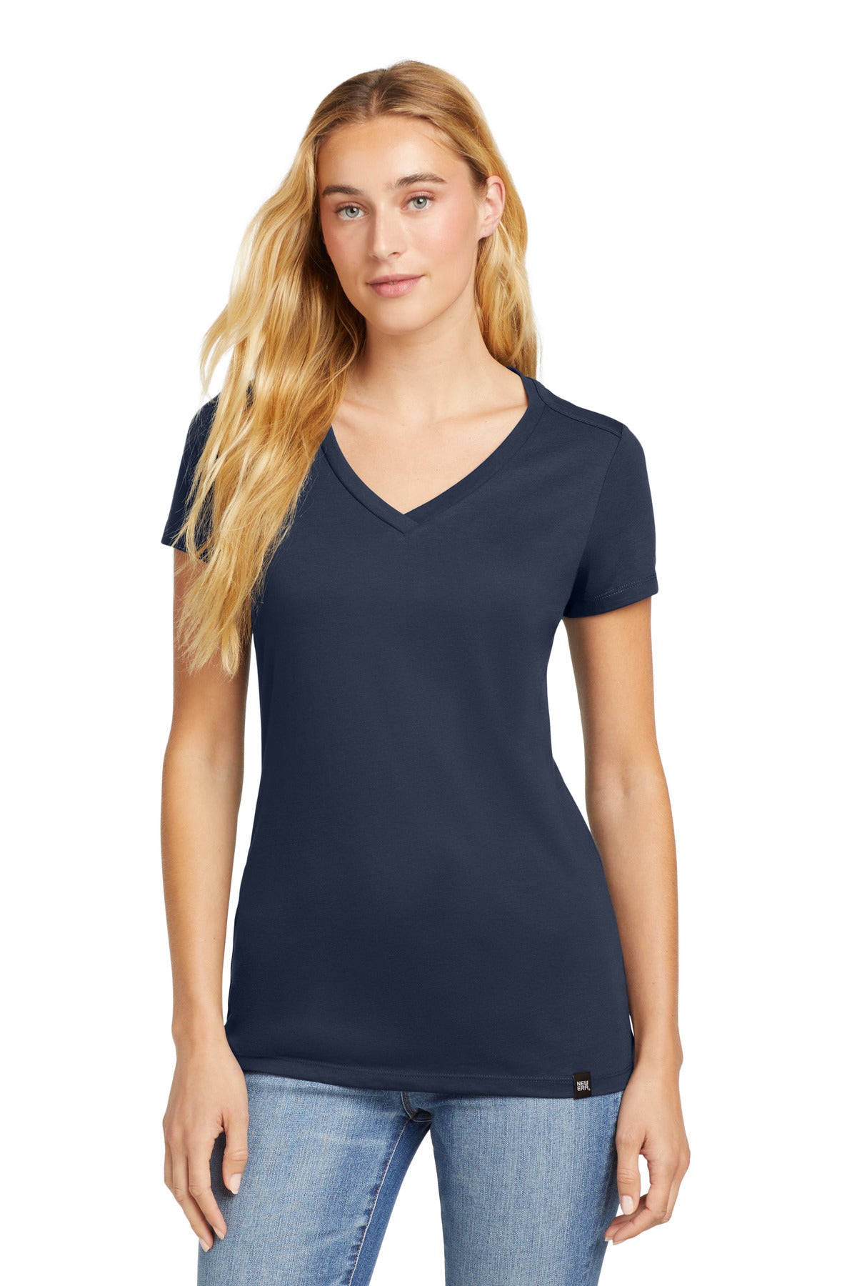 New Era ? Women's Heritage Blend V-Neck Tee. LNEA101