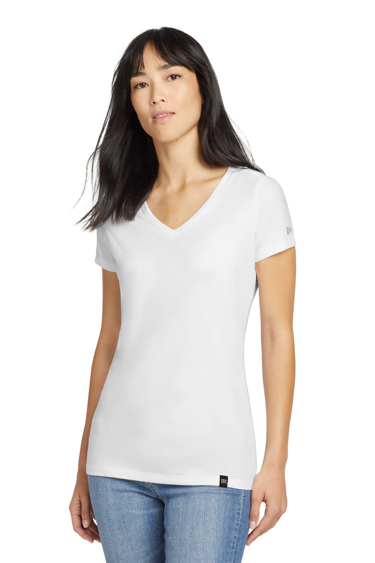 New Era ? Women's Heritage Blend V-Neck Tee. LNEA101