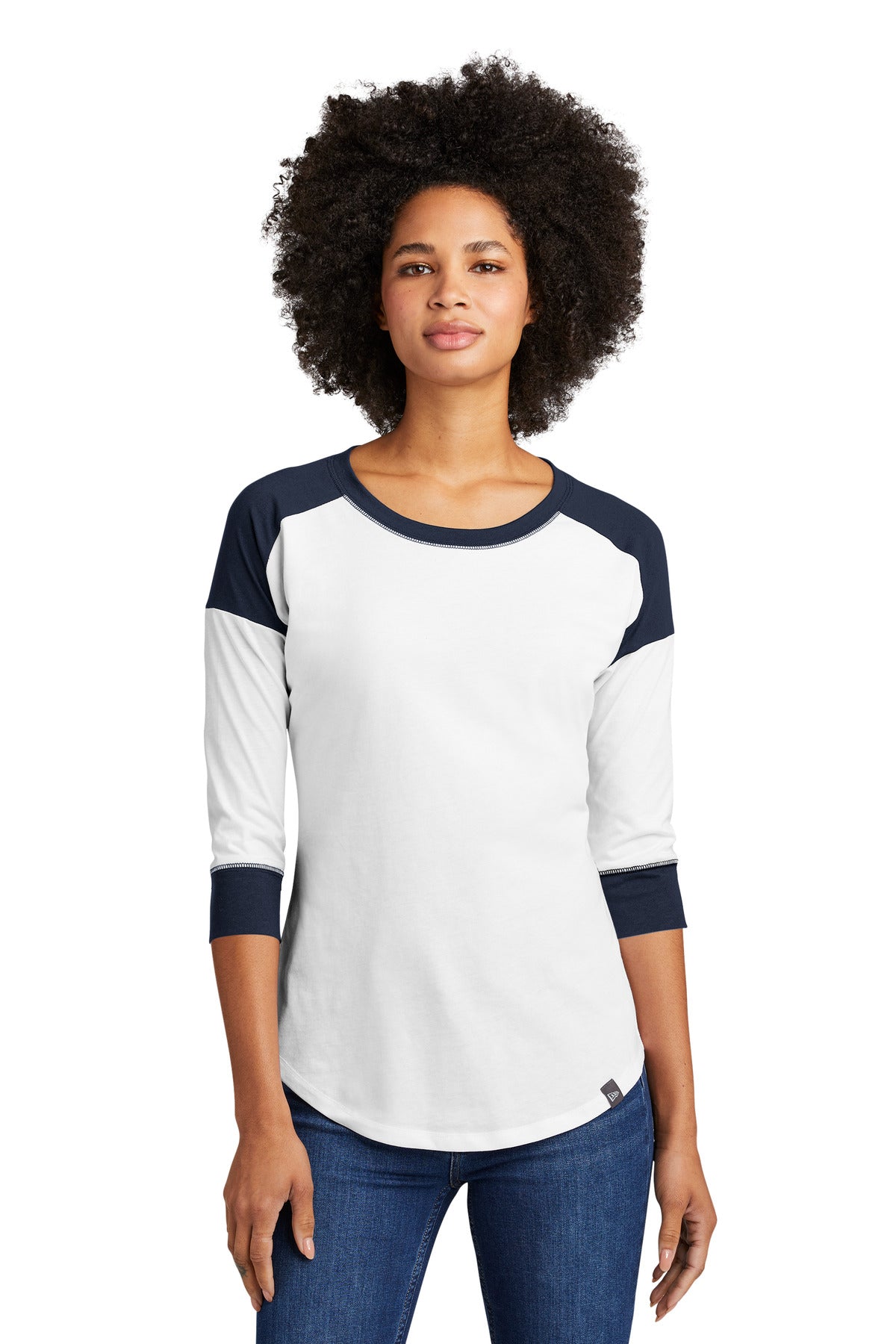 New Era Â® Women's Heritage Blend 3/4-Sleeve Baseball Raglan Tee. LNEA104