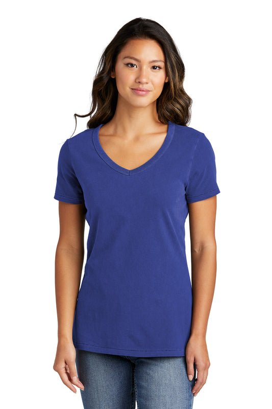 Port & CompanyÂ® Women's Beach WashÂ® Garment-Dyed V-Neck Tee LPC099V