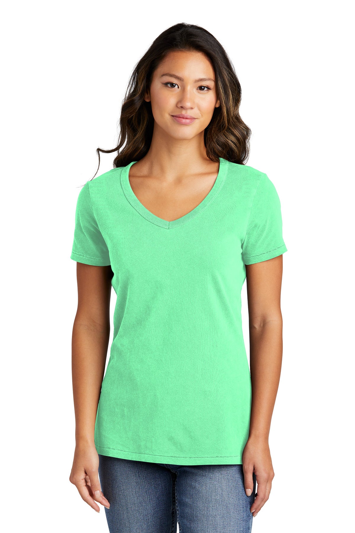 Port & CompanyÂ® Women's Beach WashÂ® Garment-Dyed V-Neck Tee LPC099V