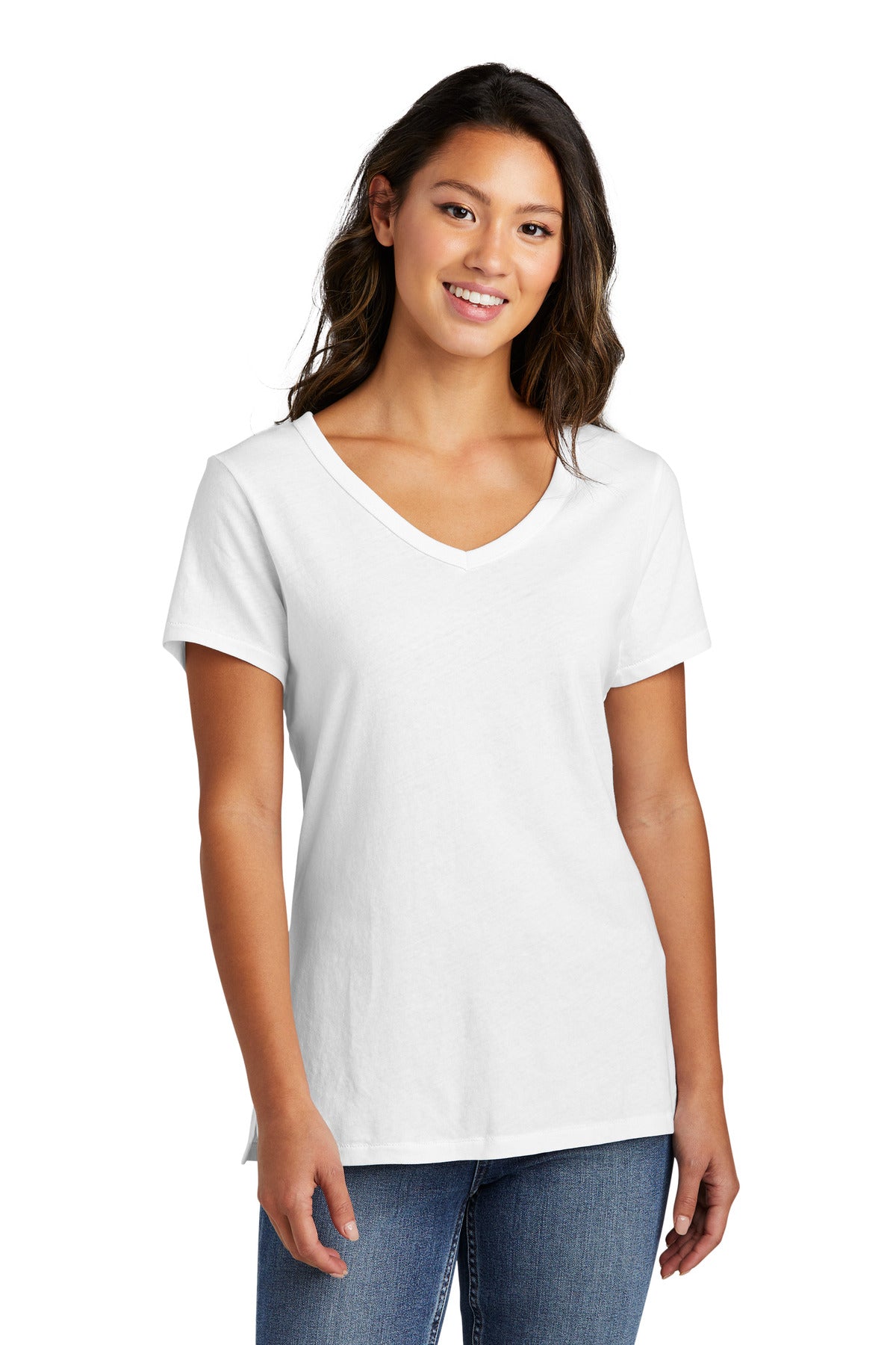 Port & CompanyÂ® Women's Beach WashÂ® Garment-Dyed V-Neck Tee LPC099V