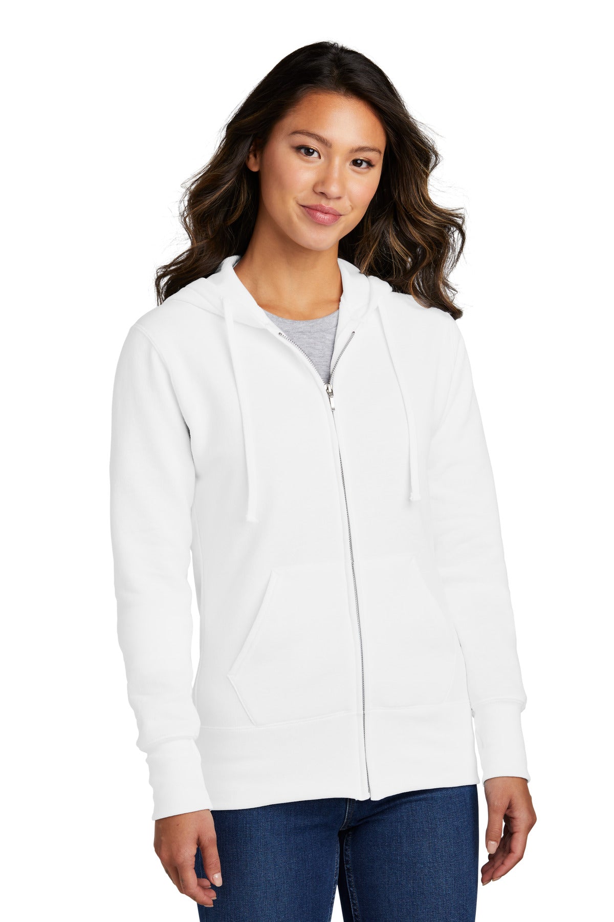 Port & CompanyÃ‚Â® Women's Core Fleece Full-Zip Hooded Sweatshirt. LPC78ZH