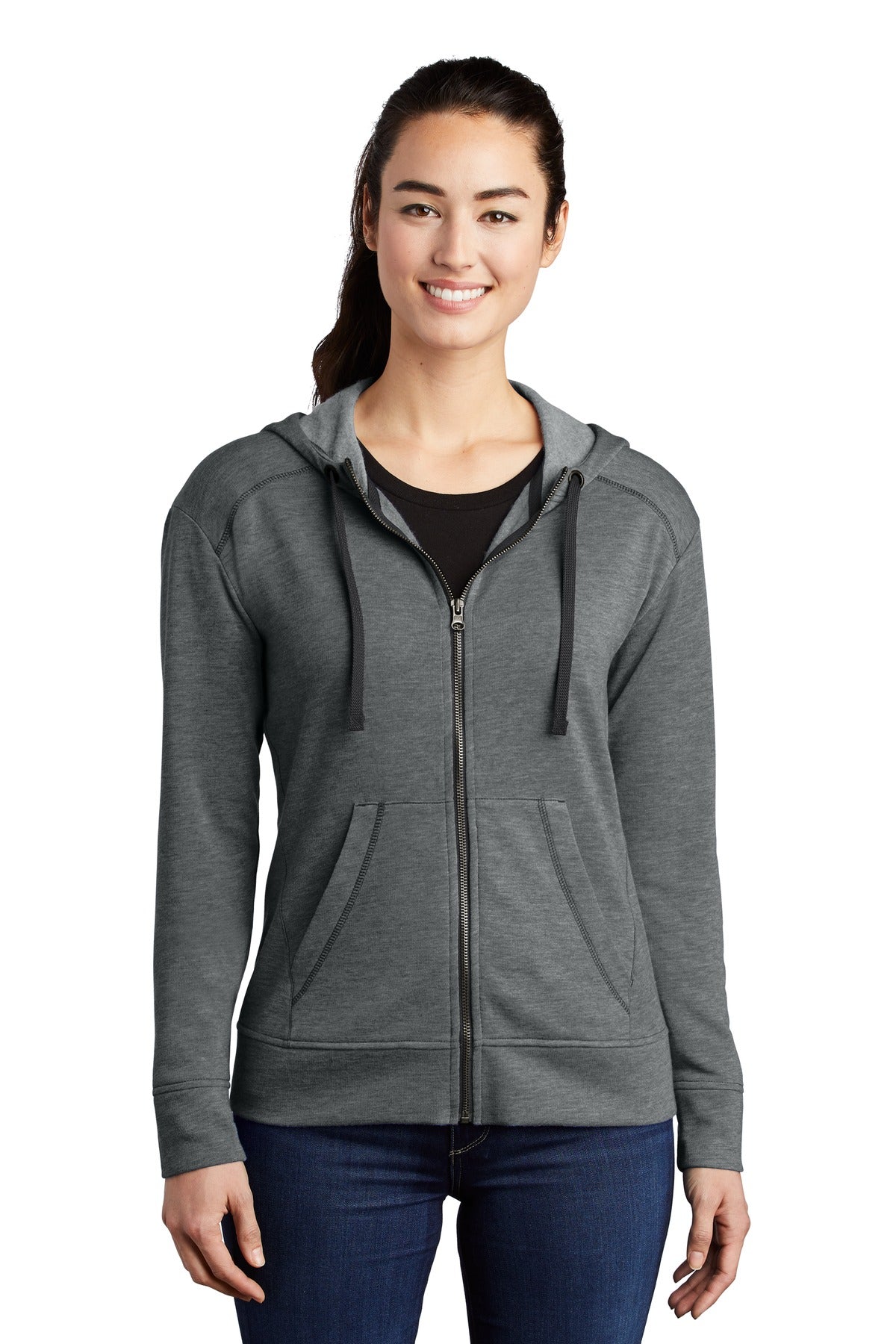 Sport-Tek Ã‚Â® Women's PosiCharge Ã‚Â® Tri-Blend Wicking Fleece Full-Zip Hooded Jacket LST293