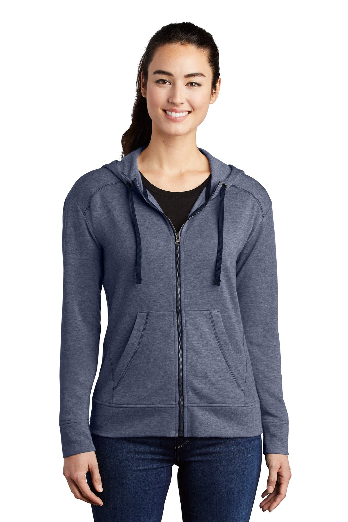 Sport-Tek Ã‚Â® Women's PosiCharge Ã‚Â® Tri-Blend Wicking Fleece Full-Zip Hooded Jacket LST293