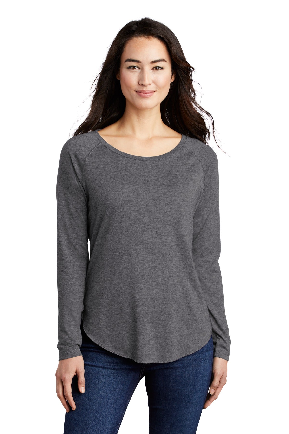 Sport-Tek Â® Women's PosiCharge Â® Long Sleeve Tri-Blend Wicking Scoop Neck Raglan Tee LST400LS