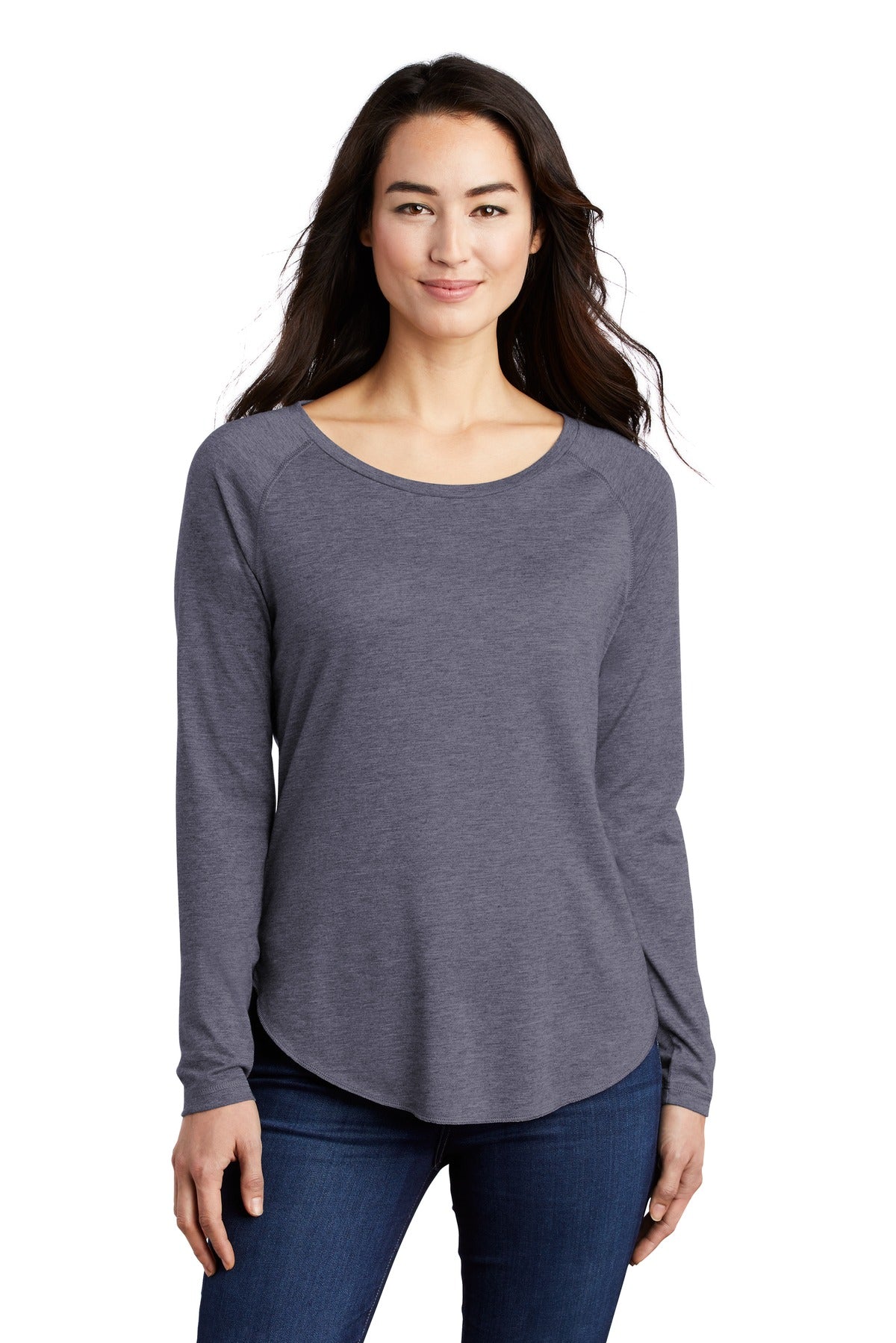 Sport-Tek Â® Women's PosiCharge Â® Long Sleeve Tri-Blend Wicking Scoop Neck Raglan Tee LST400LS