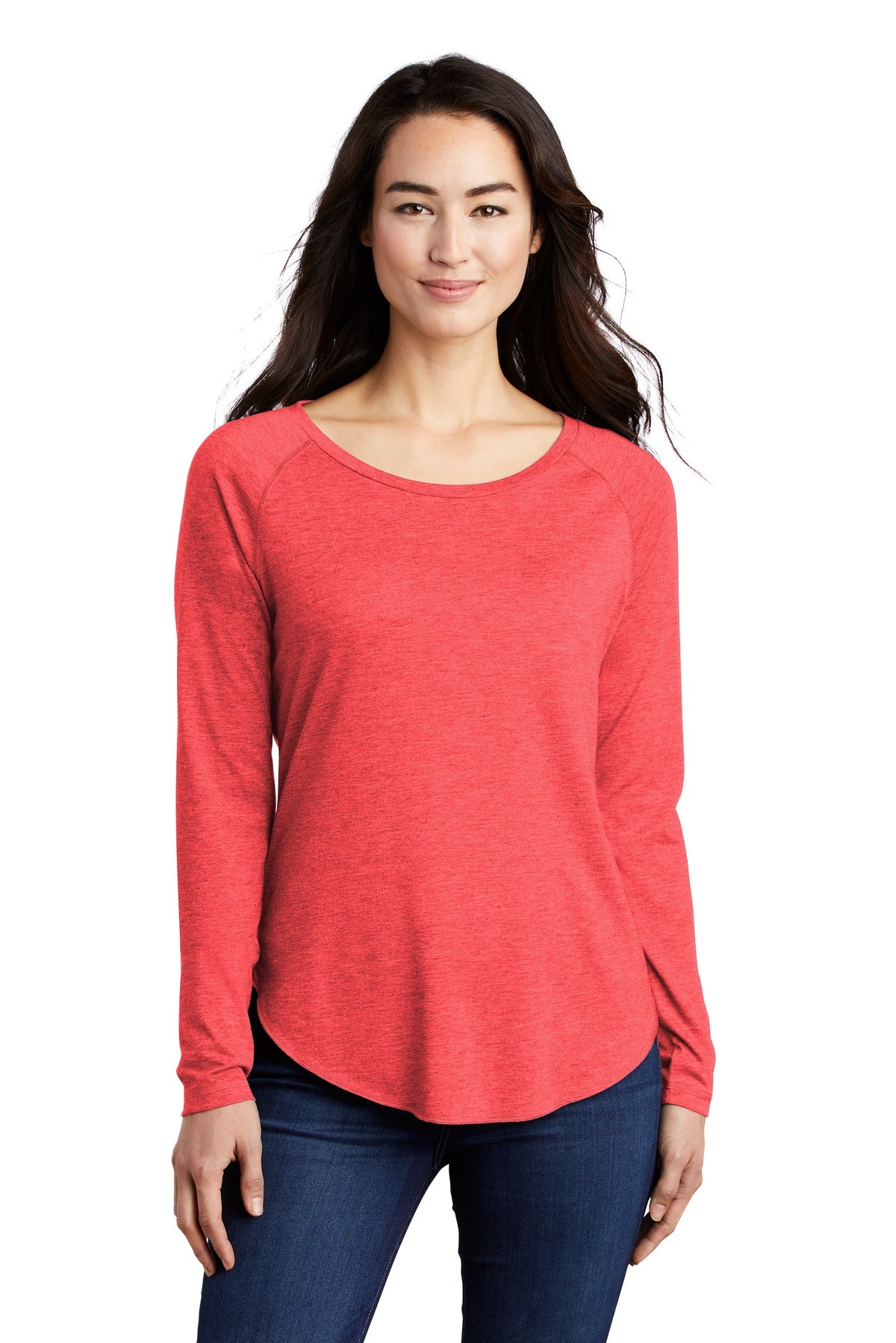 Sport-Tek Â® Women's PosiCharge Â® Long Sleeve Tri-Blend Wicking Scoop Neck Raglan Tee LST400LS