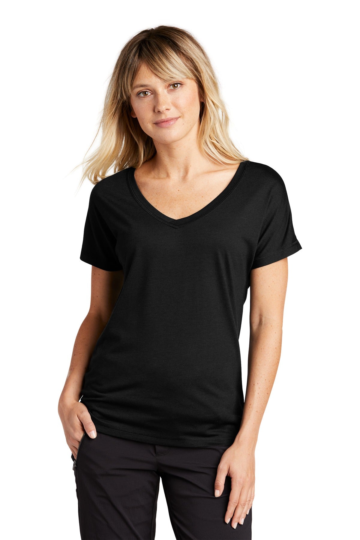 Sport-Tek Â® Women's PosiCharge Â® Tri-Blend Wicking Dolman Tee. LST401