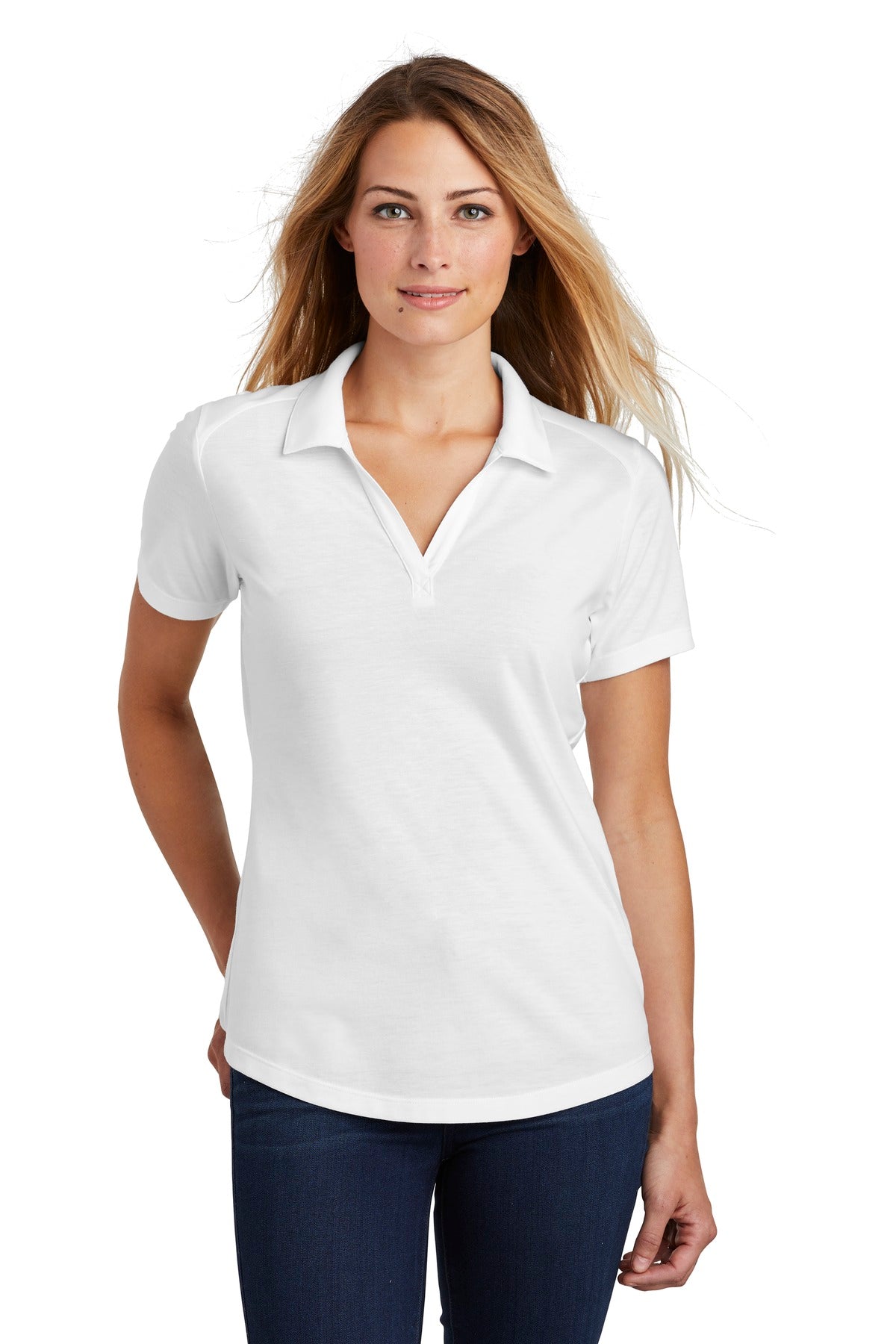 Sport-Tek Â® Women's PosiCharge Â® Tri-Blend Wicking Polo. LST405