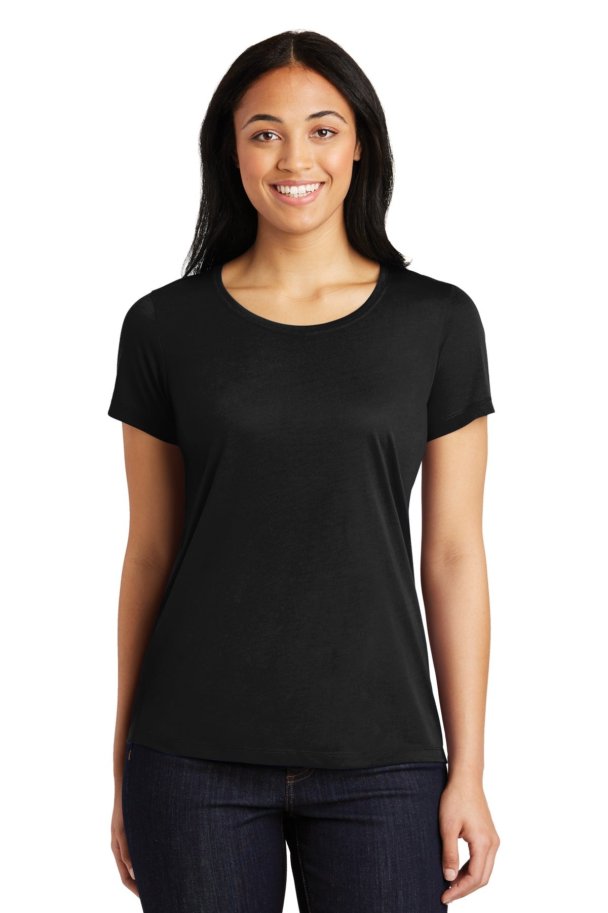 Sport-TekÂ® Women's PosiChargeÂ® Competitorâ„¢ Cotton Touchâ„¢ Scoop Neck Tee. LST450