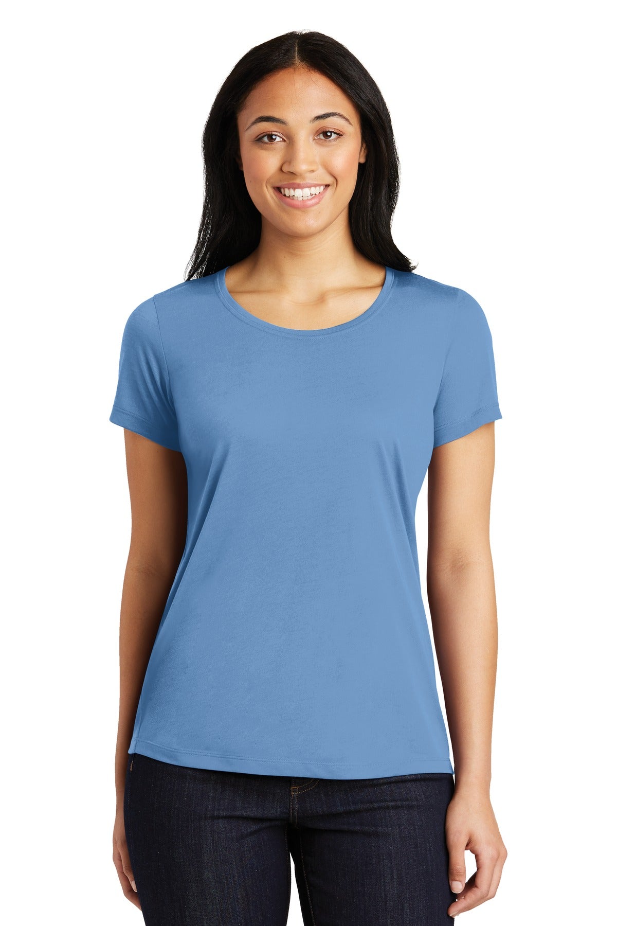 Sport-TekÂ® Women's PosiChargeÂ® Competitorâ„¢ Cotton Touchâ„¢ Scoop Neck Tee. LST450