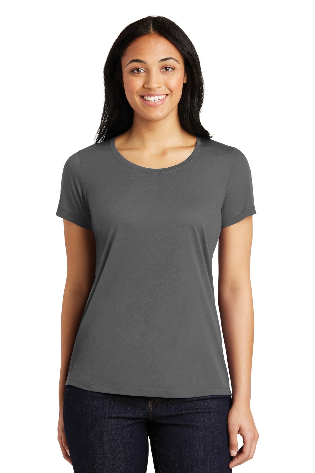 Sport-TekÂ® Women's PosiChargeÂ® Competitorâ„¢ Cotton Touchâ„¢ Scoop Neck Tee. LST450