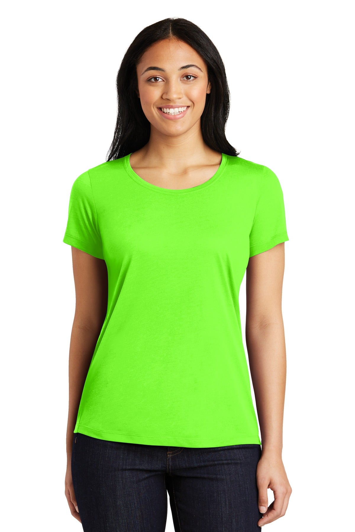 Sport-TekÂ® Women's PosiChargeÂ® Competitorâ„¢ Cotton Touchâ„¢ Scoop Neck Tee. LST450