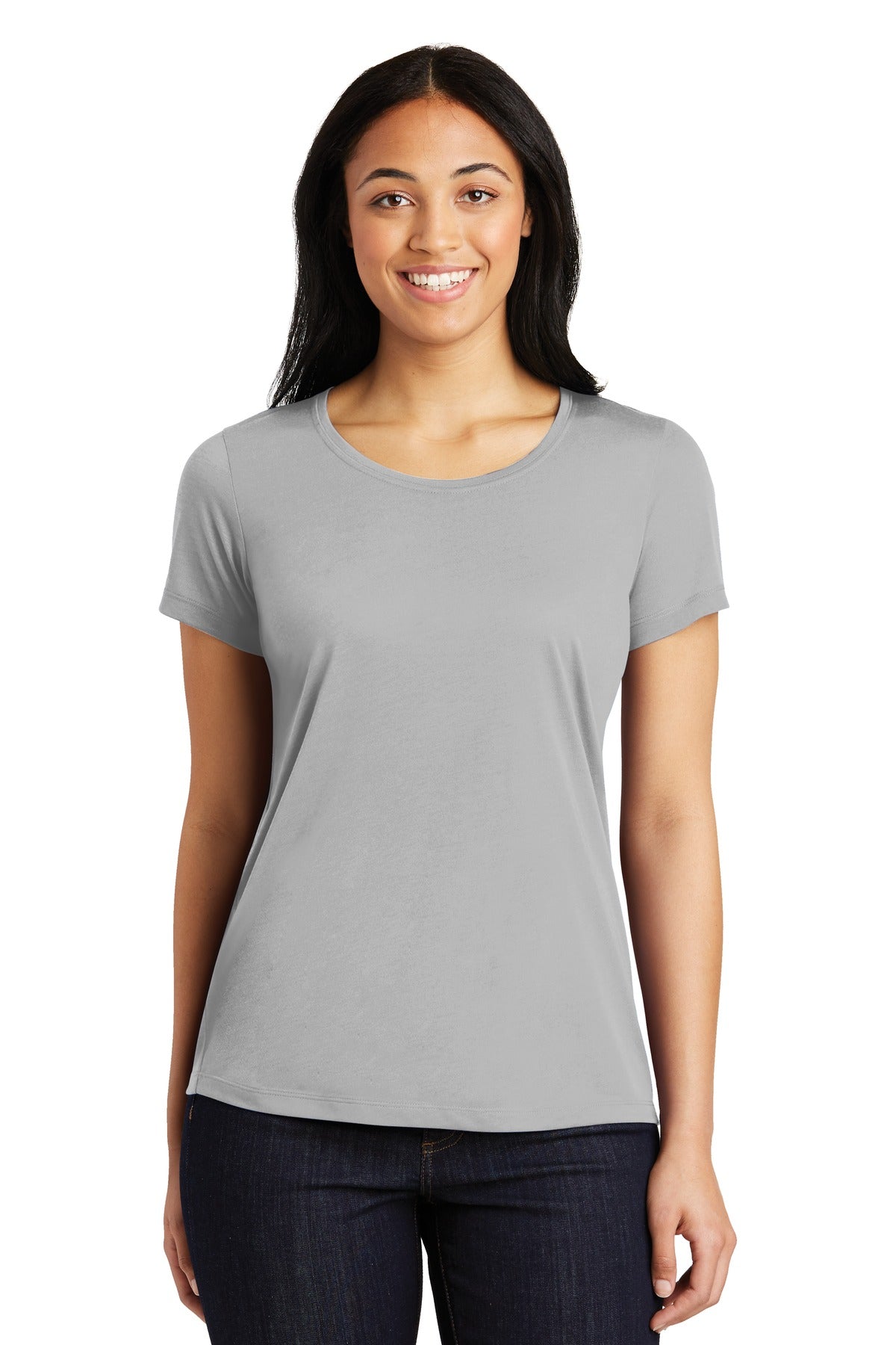 Sport-TekÂ® Women's PosiChargeÂ® Competitorâ„¢ Cotton Touchâ„¢ Scoop Neck Tee. LST450