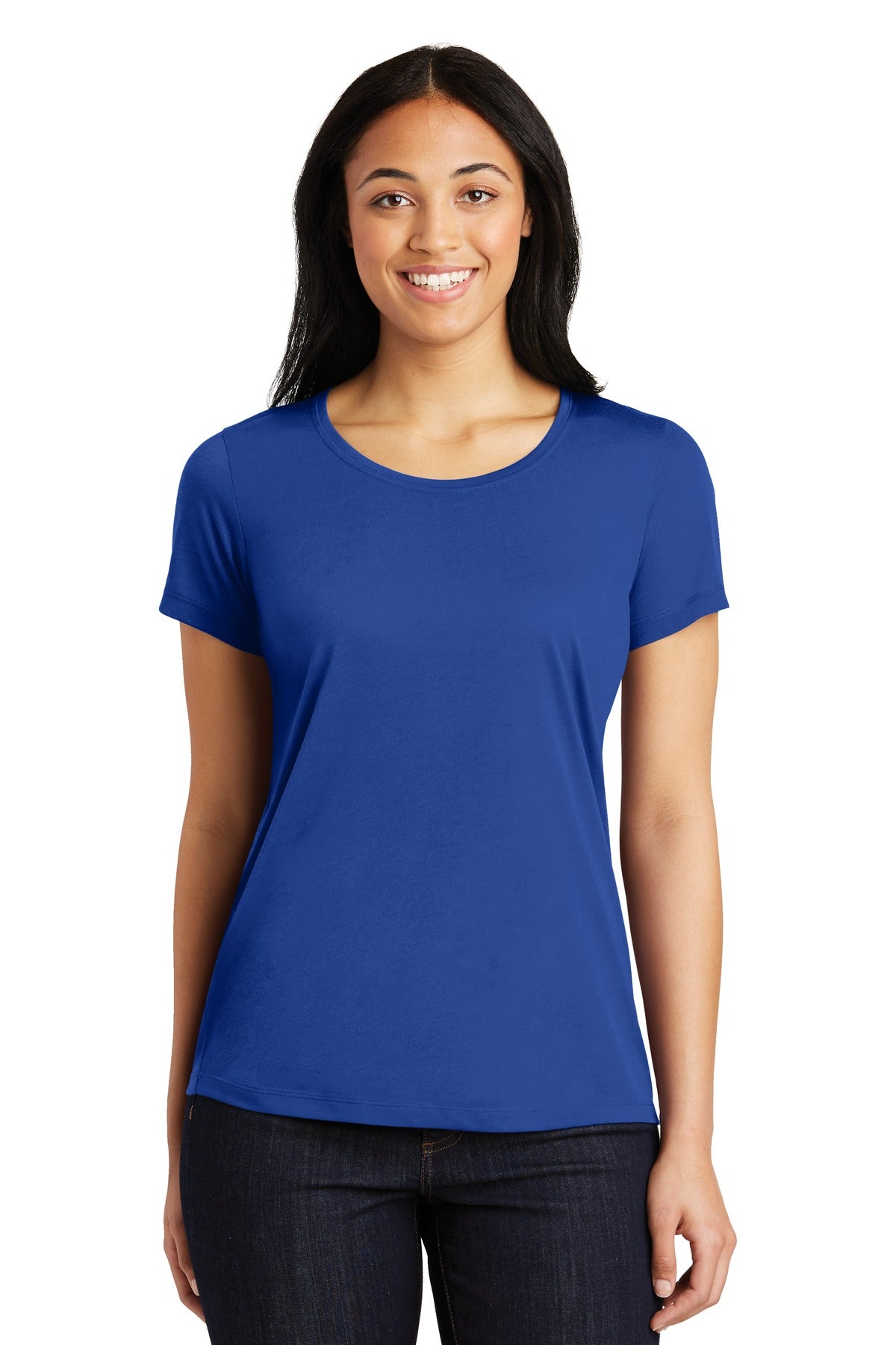 Sport-TekÂ® Women's PosiChargeÂ® Competitorâ„¢ Cotton Touchâ„¢ Scoop Neck Tee. LST450