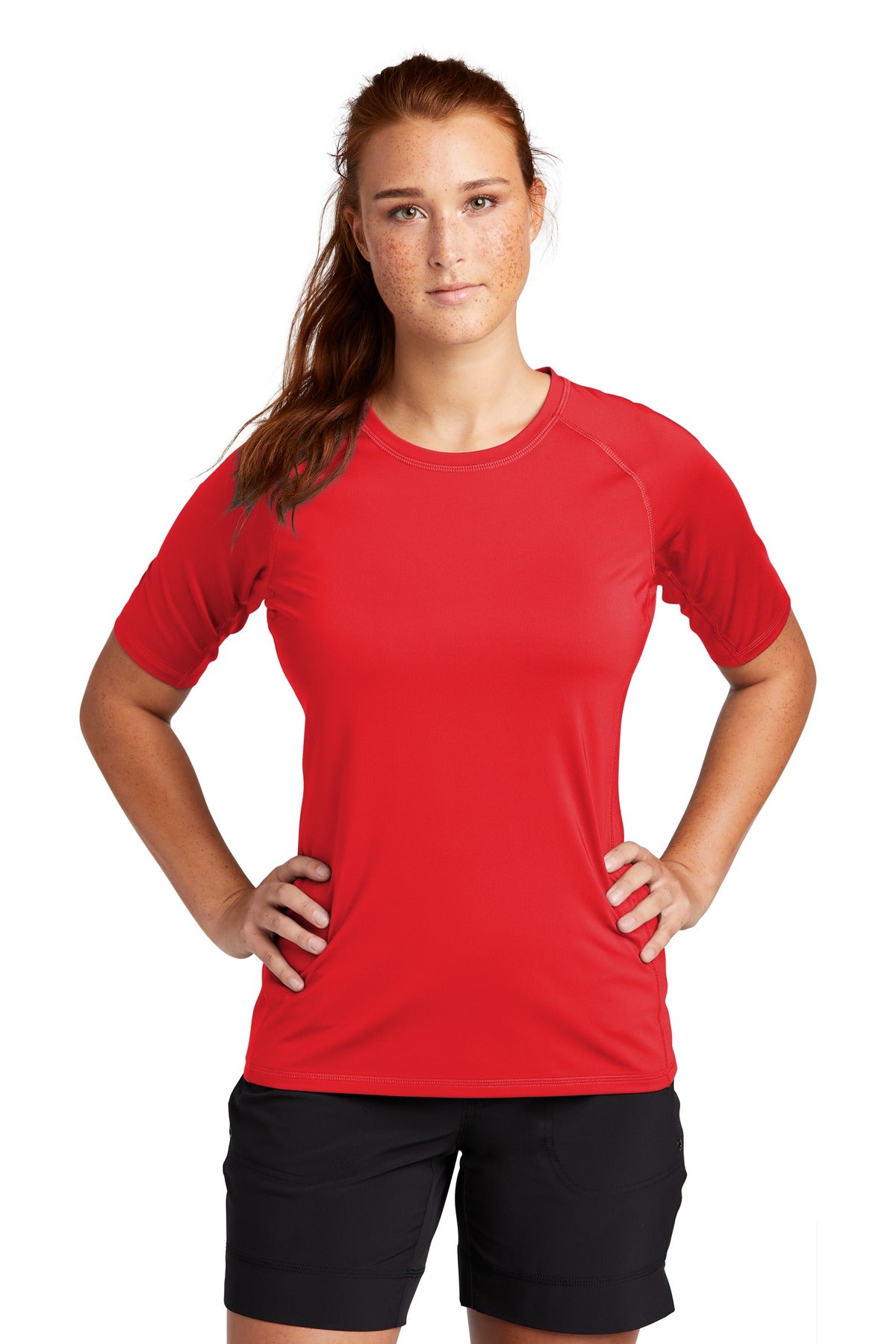 Sport-Tek Â® Women's Rashguard Tee. LST470