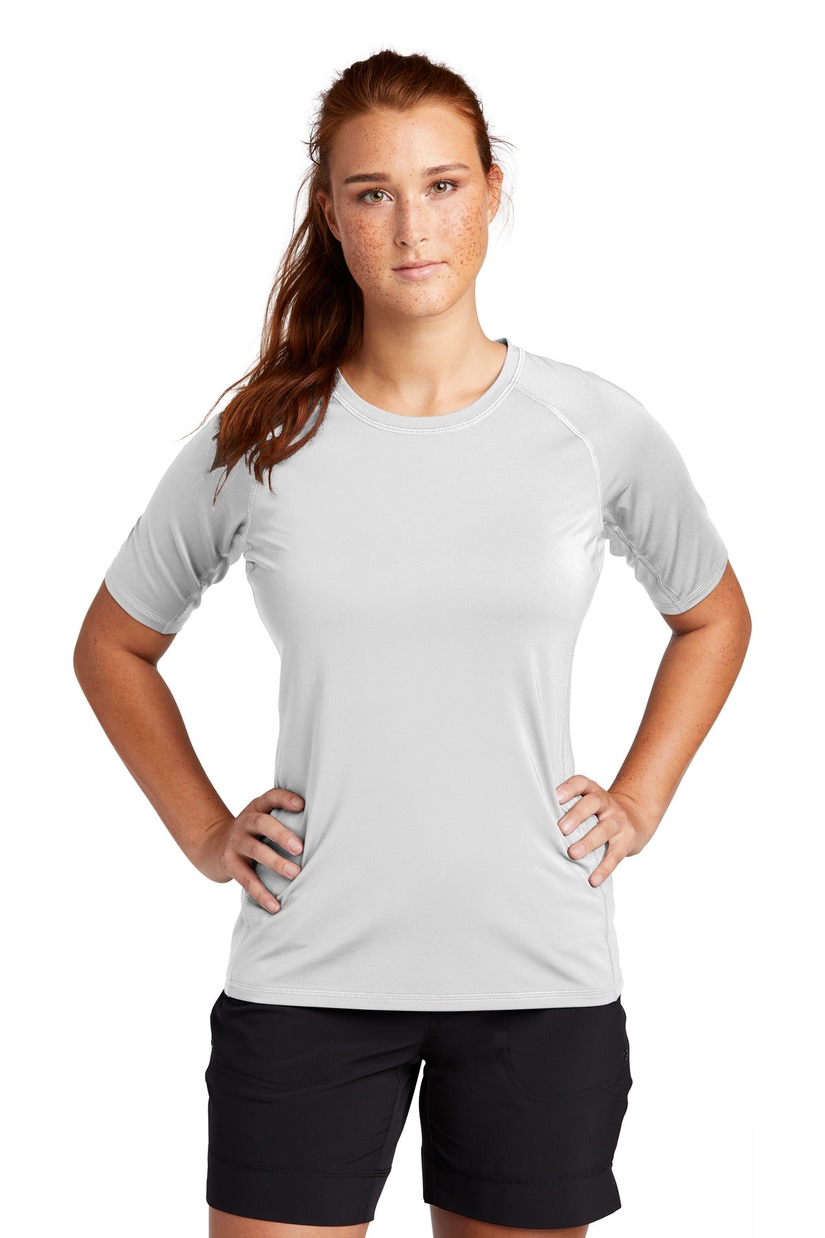 Sport-Tek Â® Women's Rashguard Tee. LST470