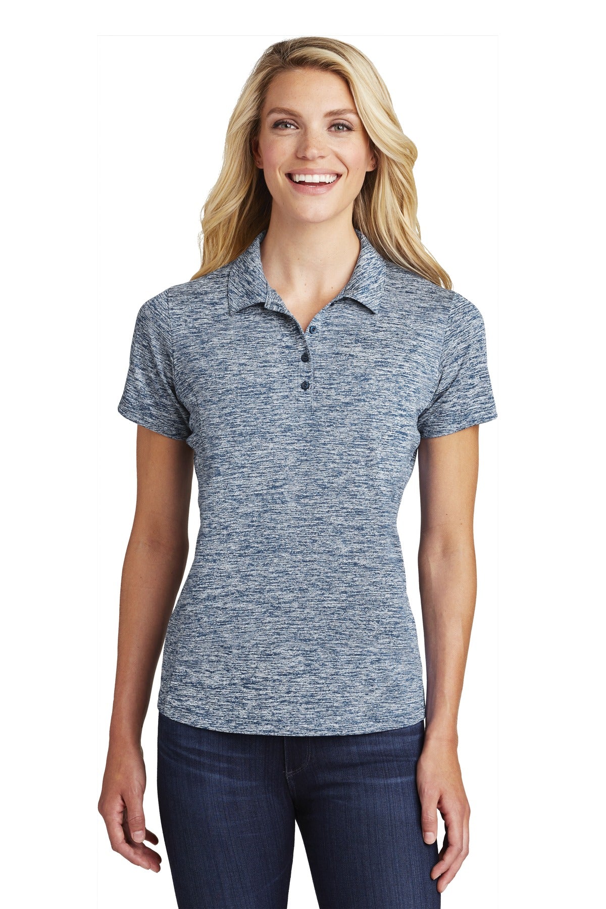 Sport-Tek ? Women's PosiCharge ? Electric Heather Polo. LST590