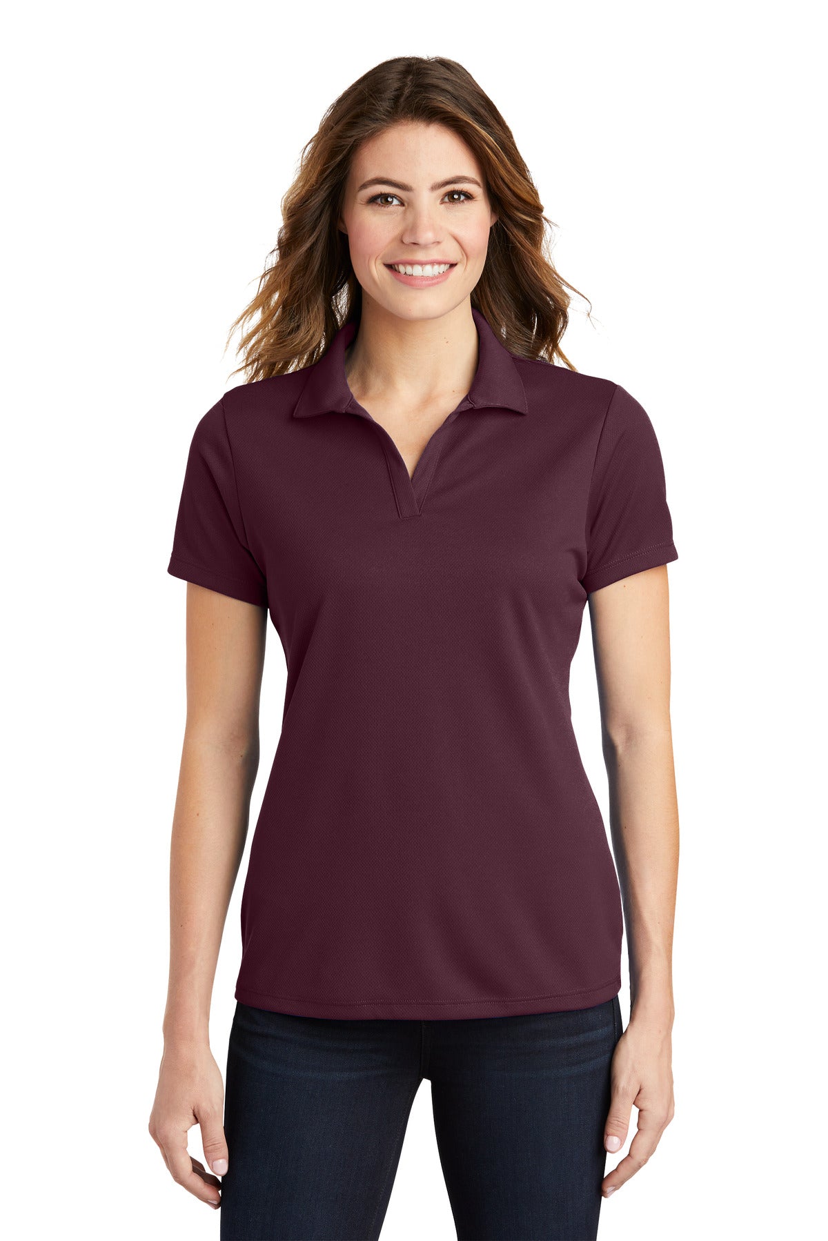 Sport-TekÂ® Women's PosiChargeÂ® RacerMeshÂ® Polo. LST640